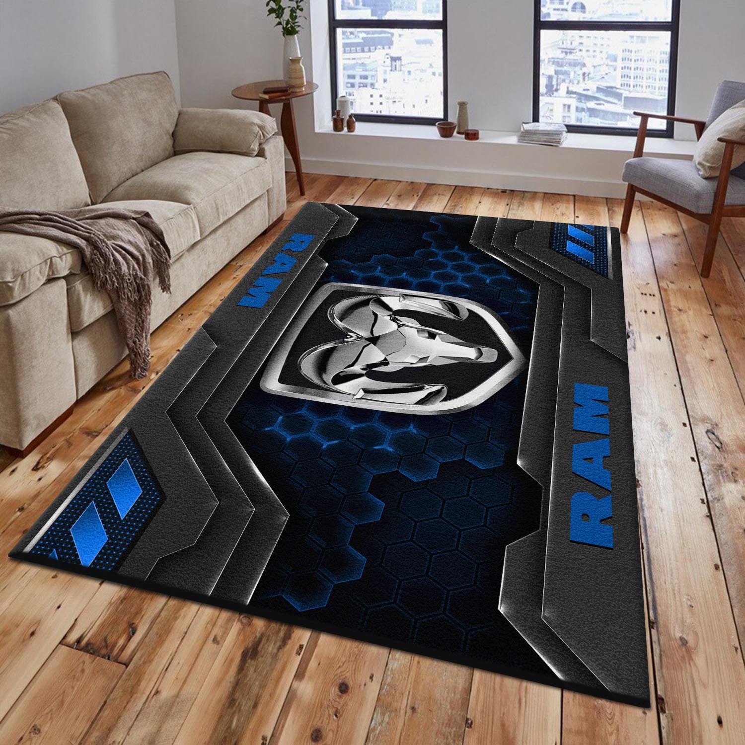 Ram truck Area Rugs 0324 - Famjoys Ram truck Area Rugs 0324 - Famjoys