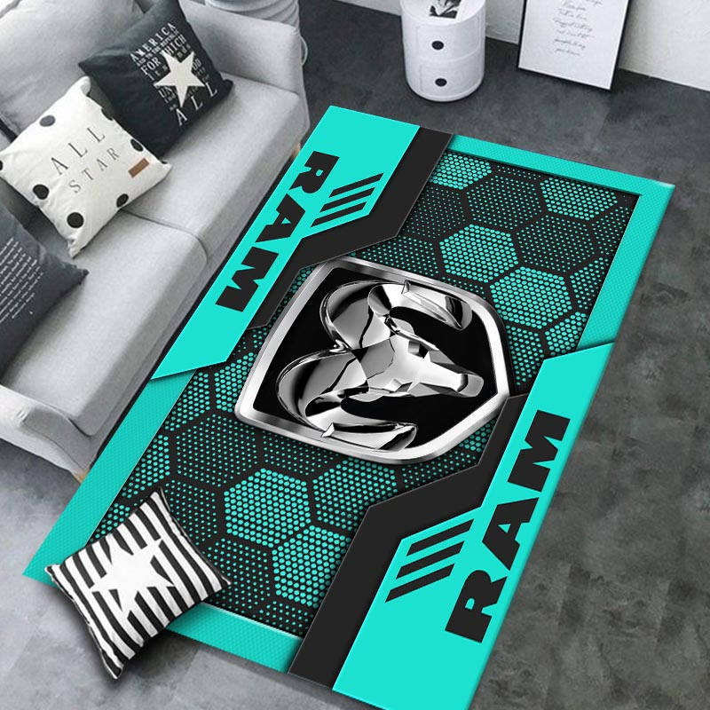Ram truck Area Rugs 3431 Multicolor - Famjoys Ram truck Area Rugs 3431 Multicolor - Famjoys