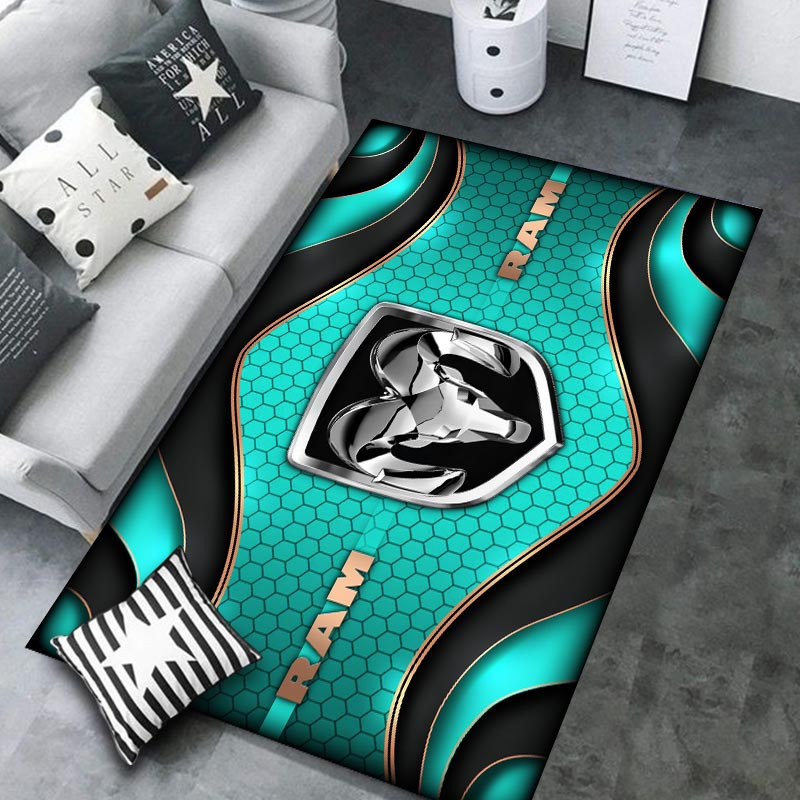 Ram truck Area Rugs 3942 Multicolor - Famjoys Ram truck Area Rugs 3942 Multicolor - Famjoys