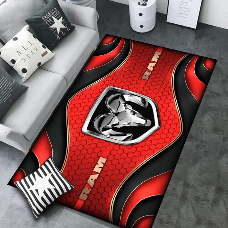 Ram truck Area Rugs 3942 Multicolor - Famjoys Ram truck Area Rugs 3942 Multicolor - Famjoys