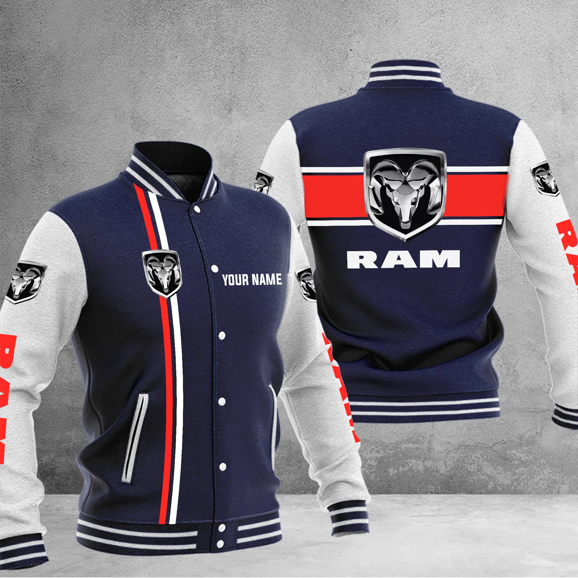 Ram truck Baseball Jacket - Famjoys Ram truck Baseball Jacket - Famjoys