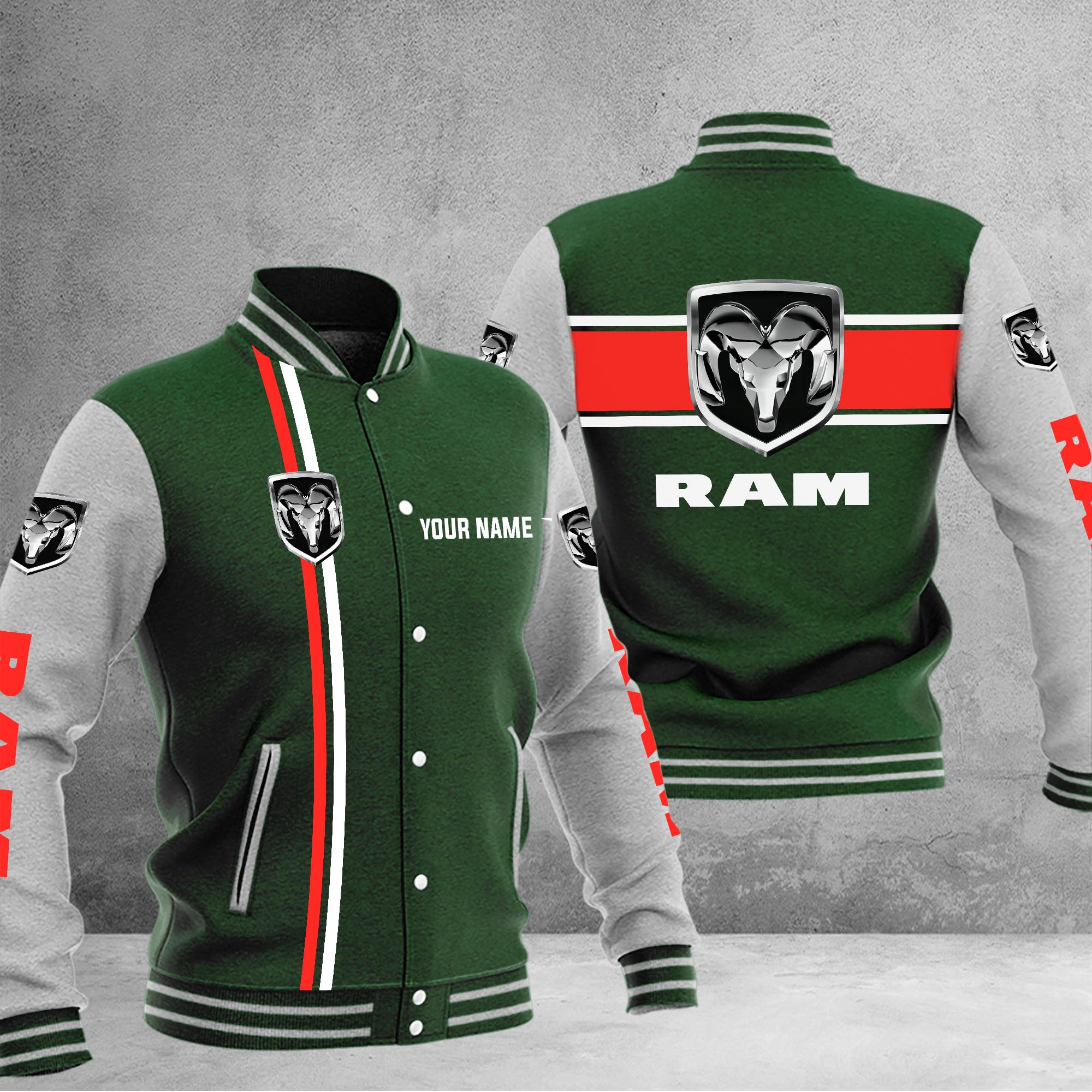 Ram truck Baseball Jacket - Famjoys Ram truck Baseball Jacket - Famjoys