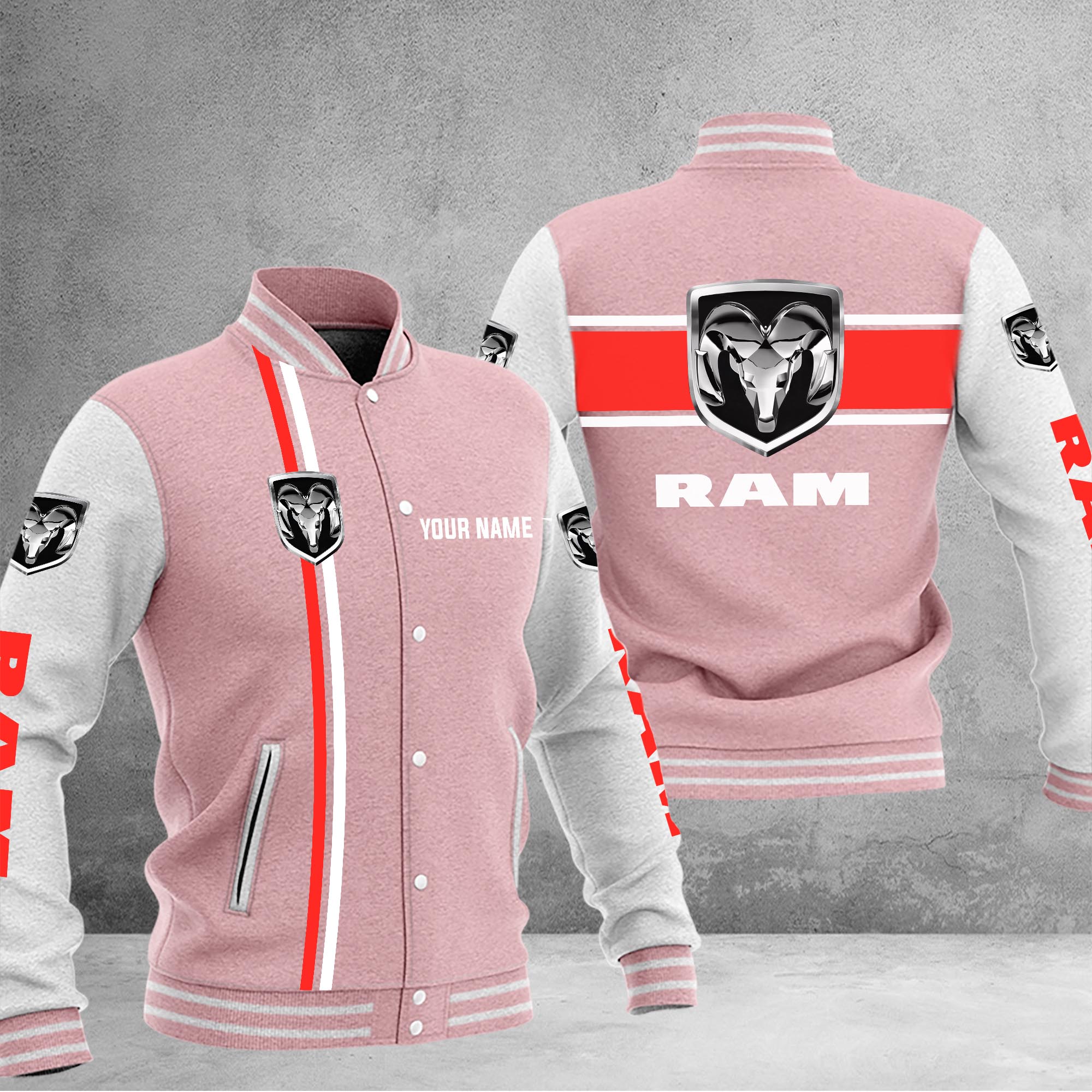 Ram truck Baseball Jacket - Famjoys Ram truck Baseball Jacket - Famjoys