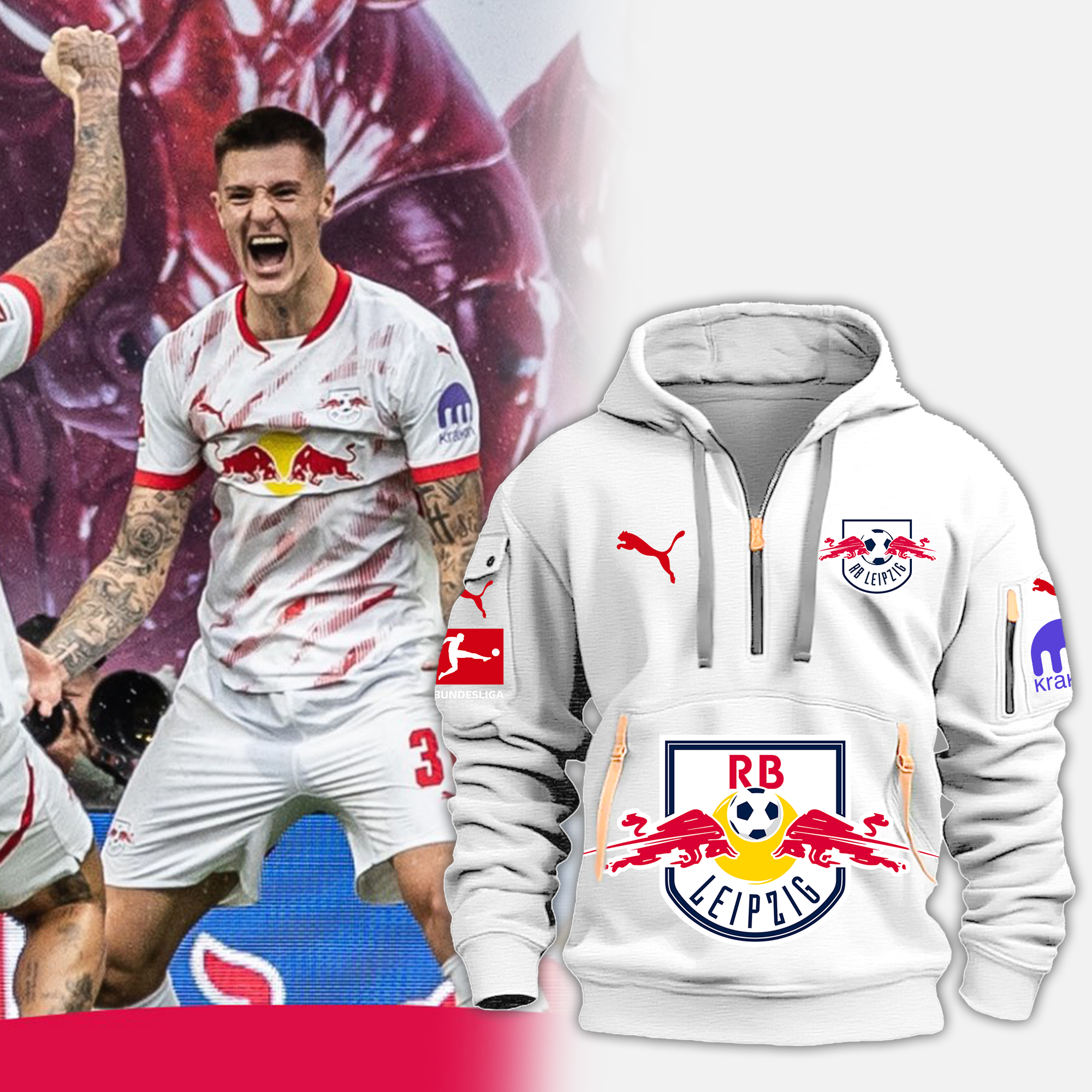 RB Leipzig Hoodie - Famjoys RB Leipzig Hoodie - Famjoys