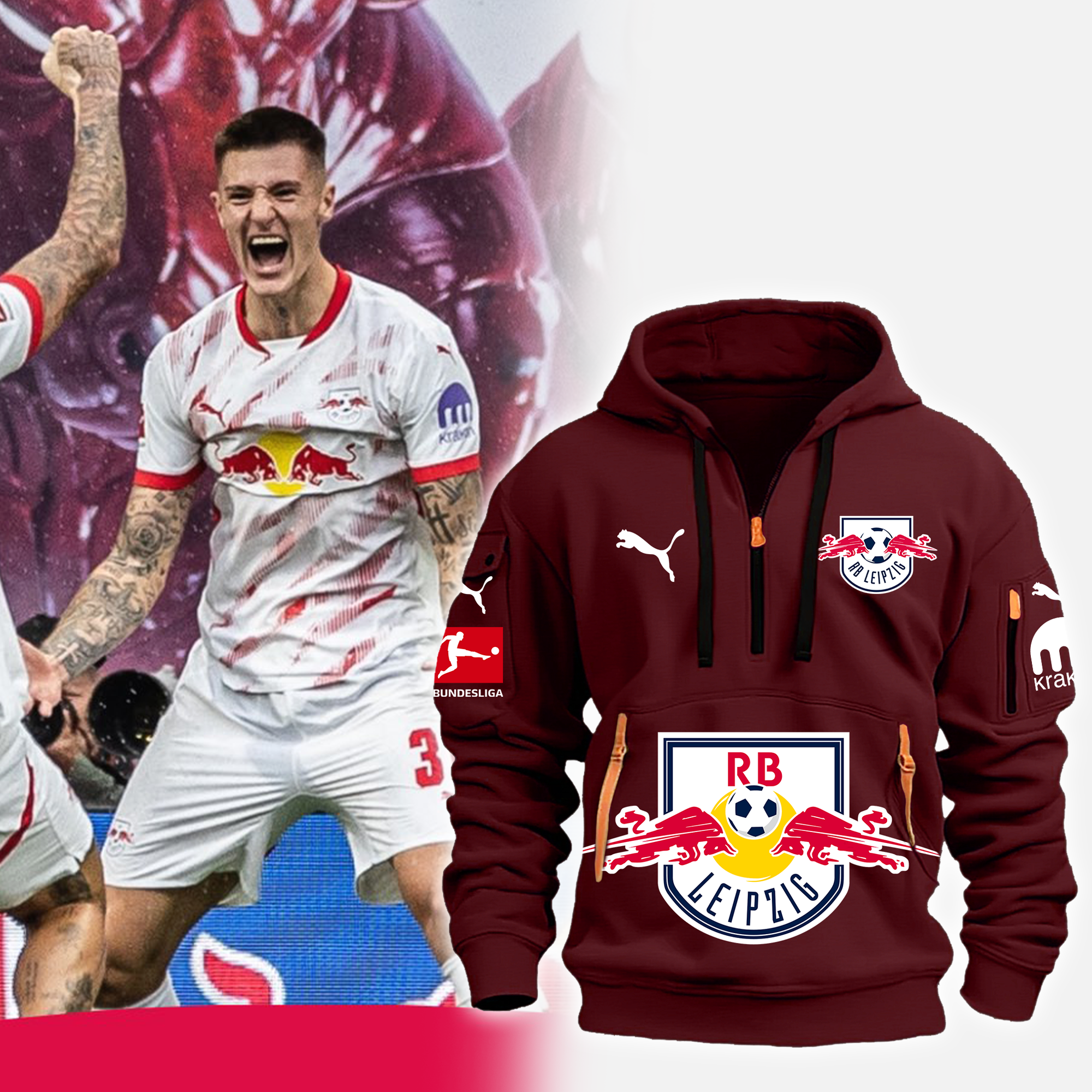 RB Leipzig Hoodie - Famjoys RB Leipzig Hoodie - Famjoys