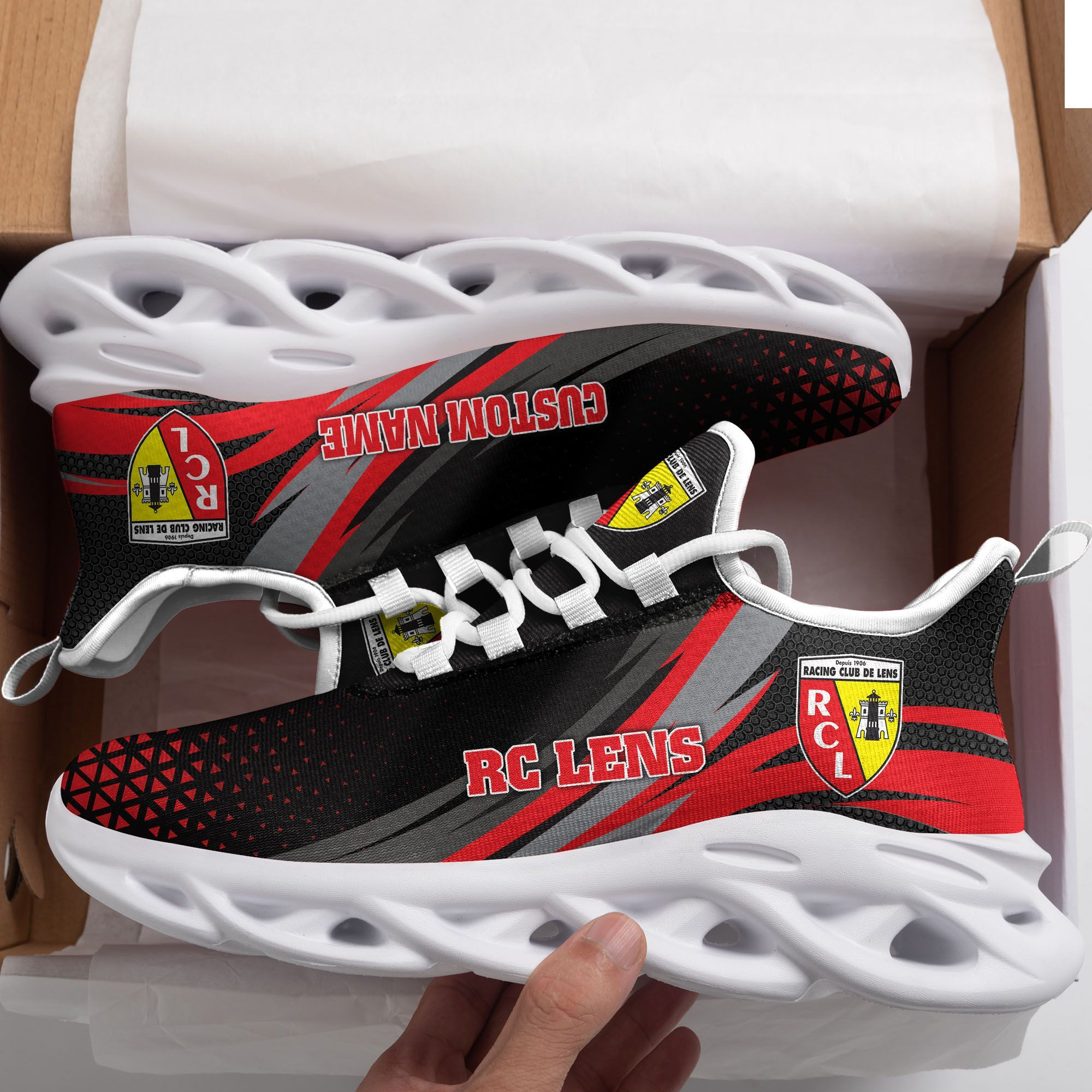 RC Lens Triangle Custom Personalized Max Soul Sneakers Shoes - Famjoys RC Lens Triangle Custom Personalized Max Soul Sneakers Shoes - Famjoys