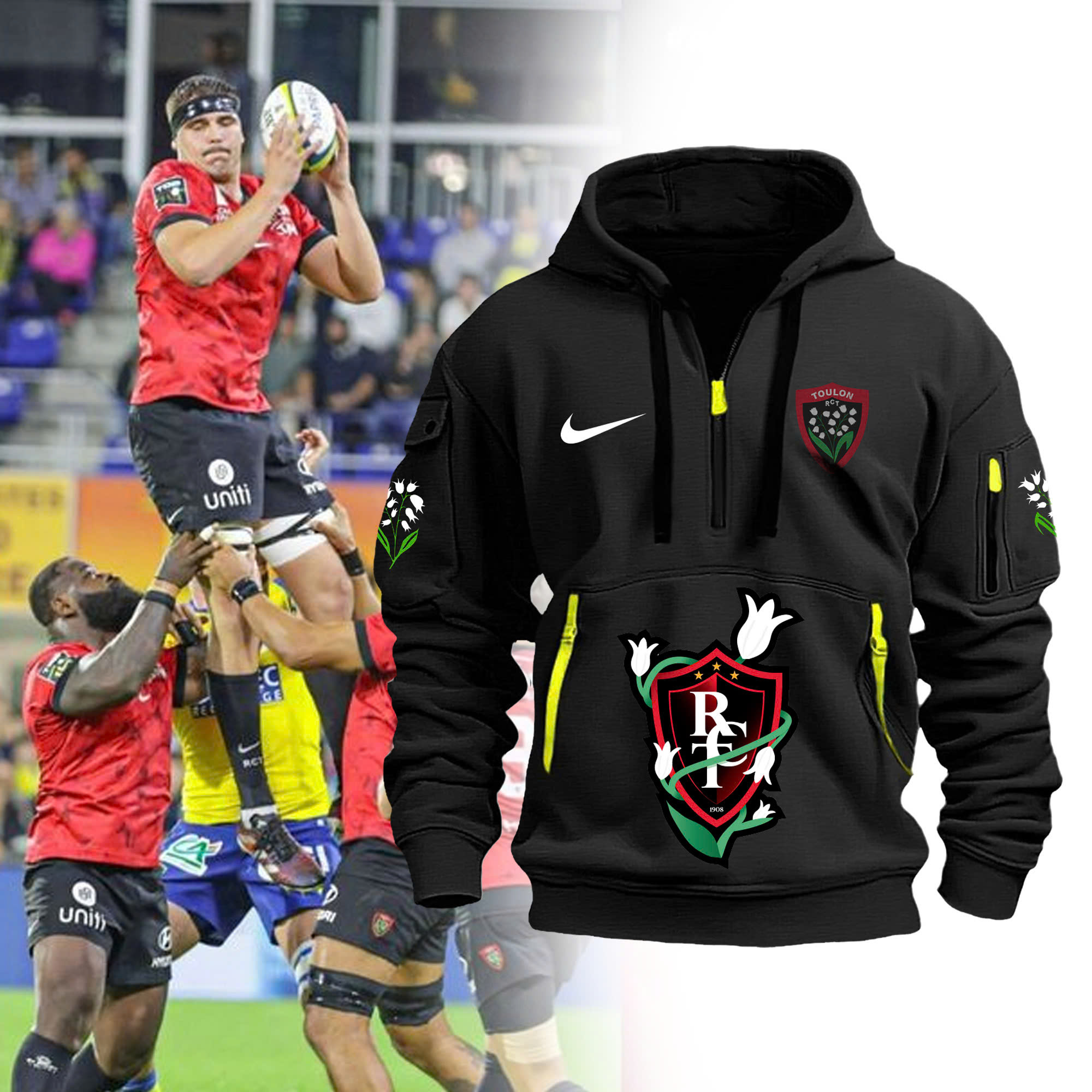 RC Toulonnais Hoodie - Famjoys RC Toulonnais Hoodie - Famjoys