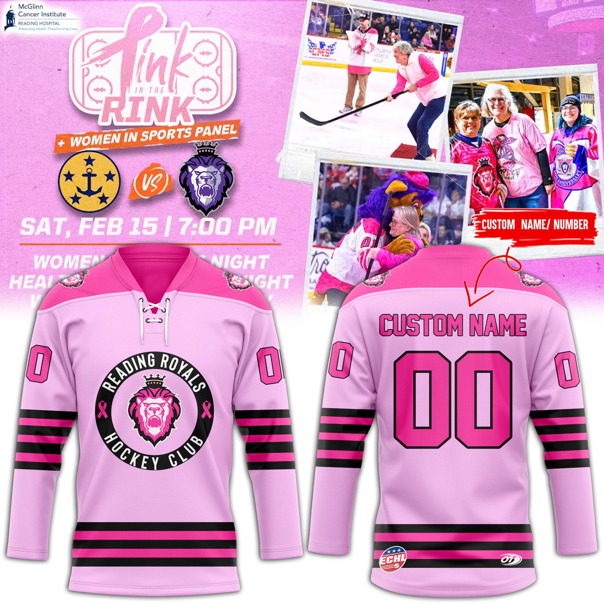 Reading Royals Pink in the Rink New Jersey 2025 - Famjoys Reading Royals Pink in the Rink New Jersey 2025 - Famjoys