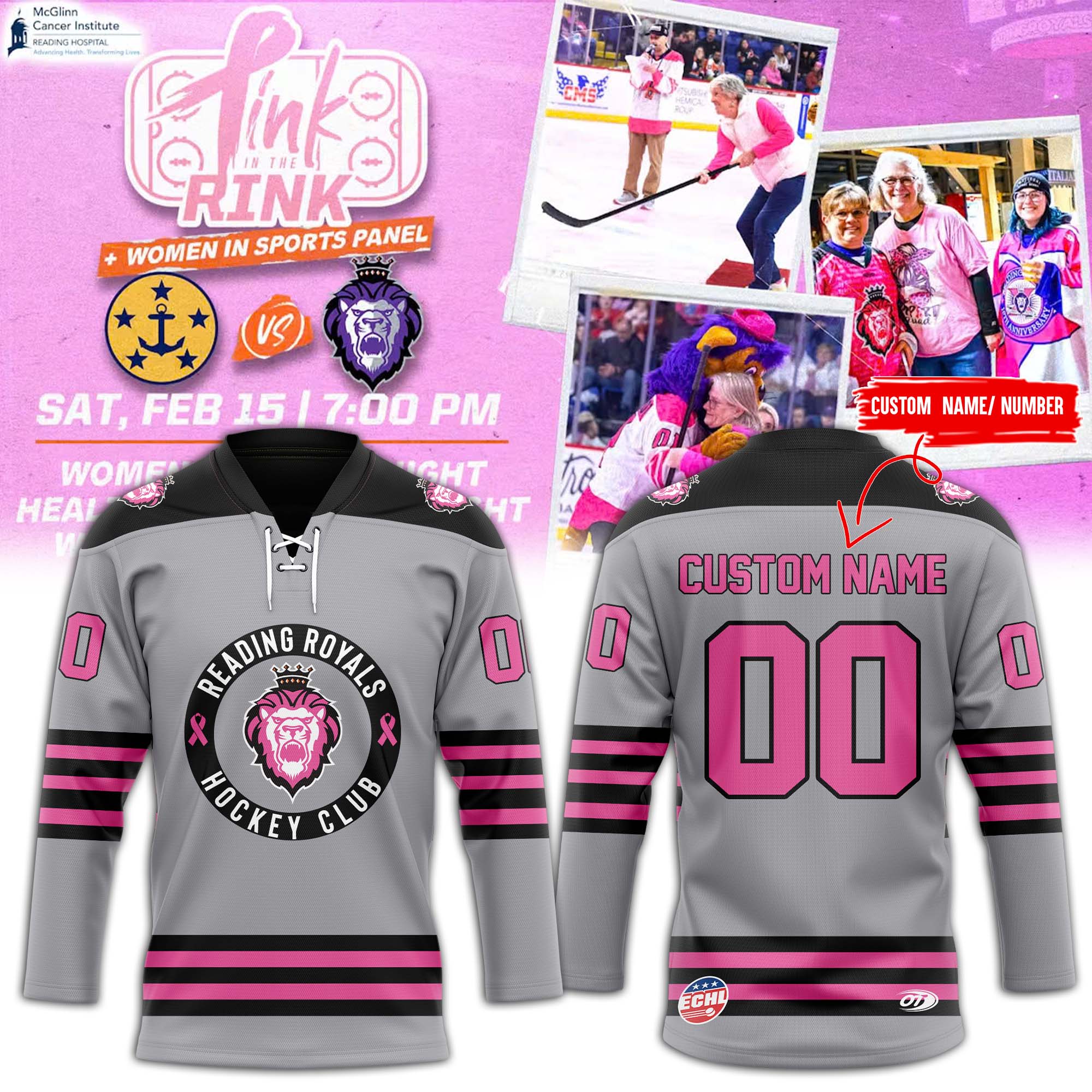 Reading Royals Pink in the Rink New Jersey 2025 - Famjoys Reading Royals Pink in the Rink New Jersey 2025 - Famjoys