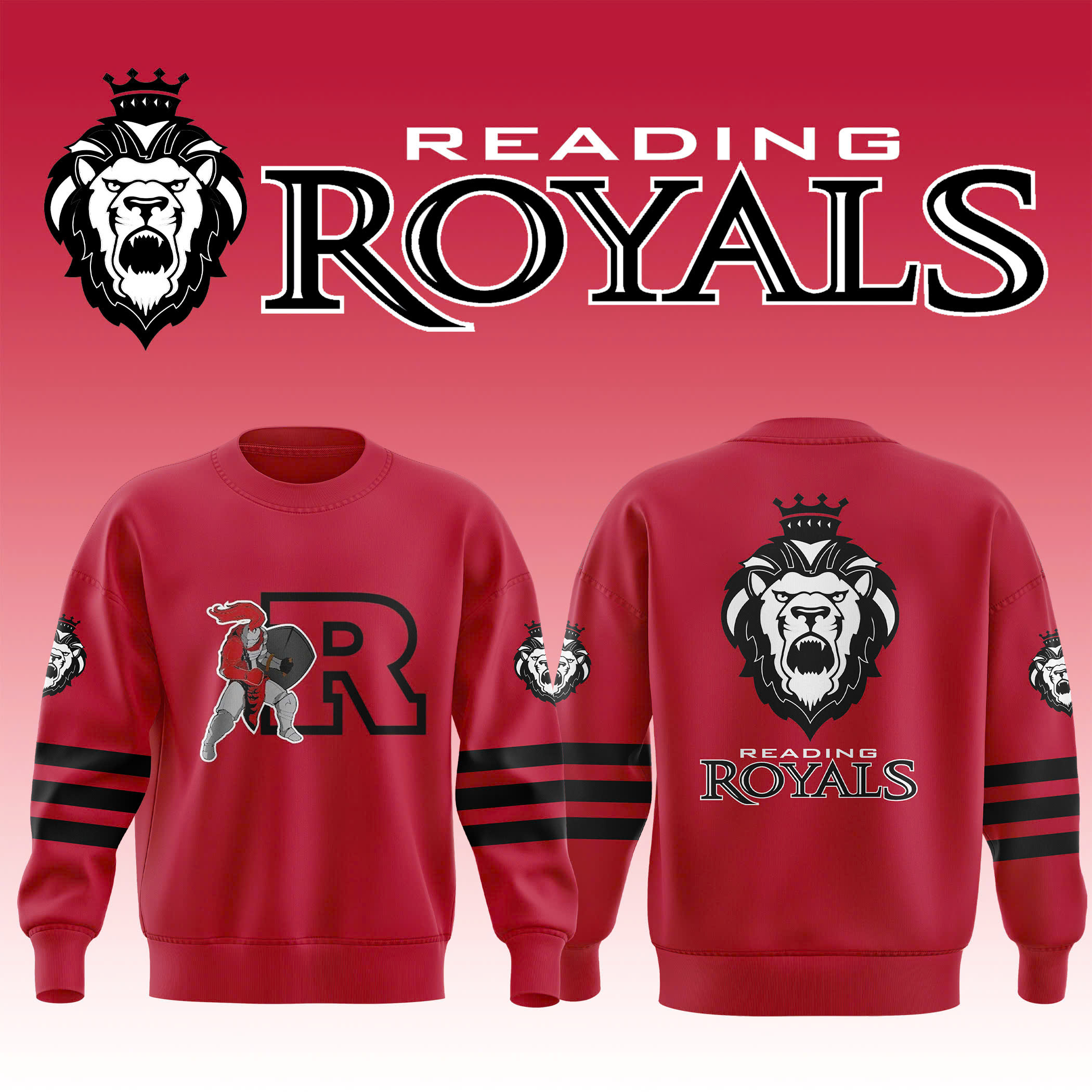 Reading Royals Red Knights 2025 Sweatershirt - Famjoys Reading Royals Red Knights 2025 Sweatershirt - Famjoys