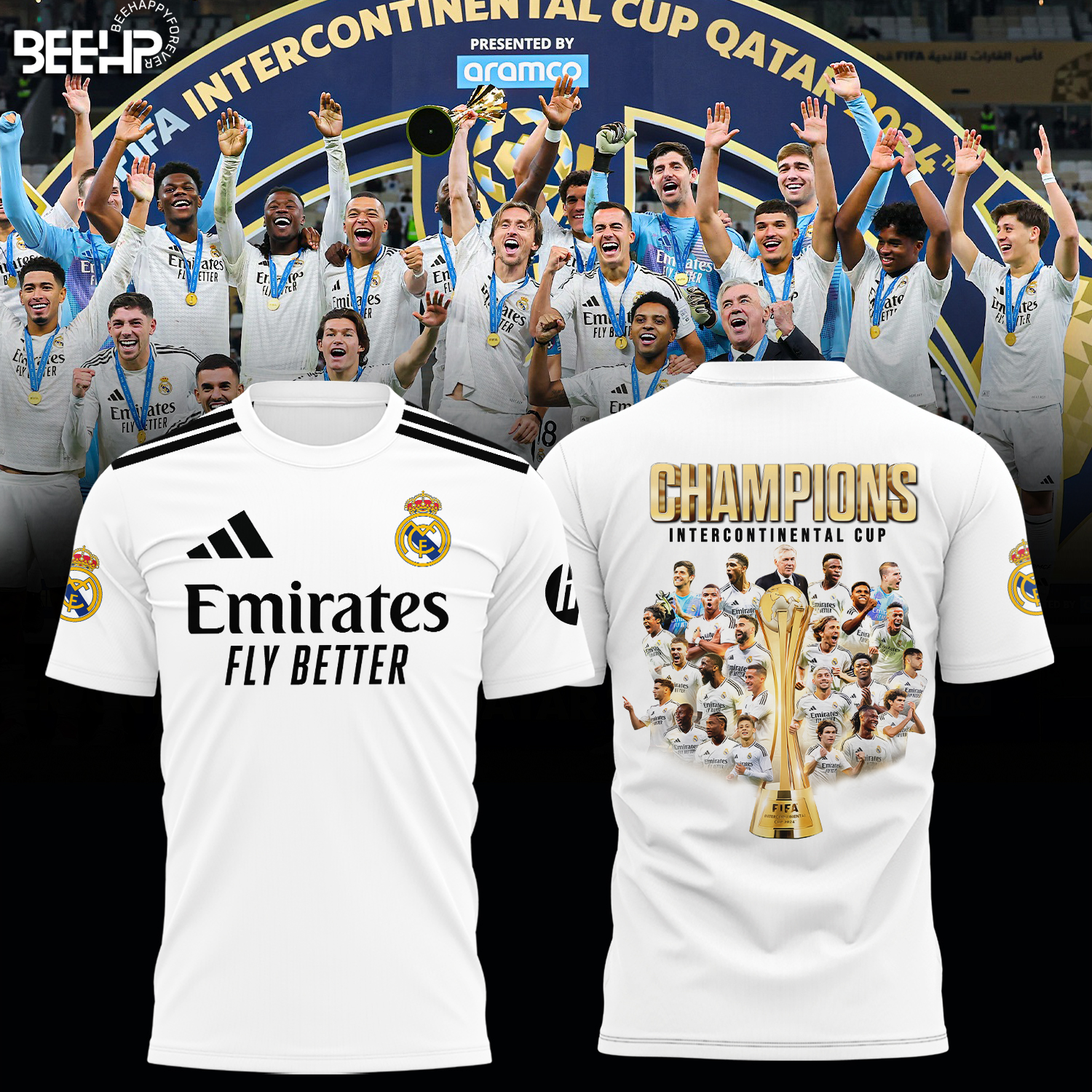 Real Madrid 9x FIFA Intercontinental Cup Champions Shirt - Famjoys Real Madrid 9x FIFA Intercontinental Cup Champions Shirt - Famjoys