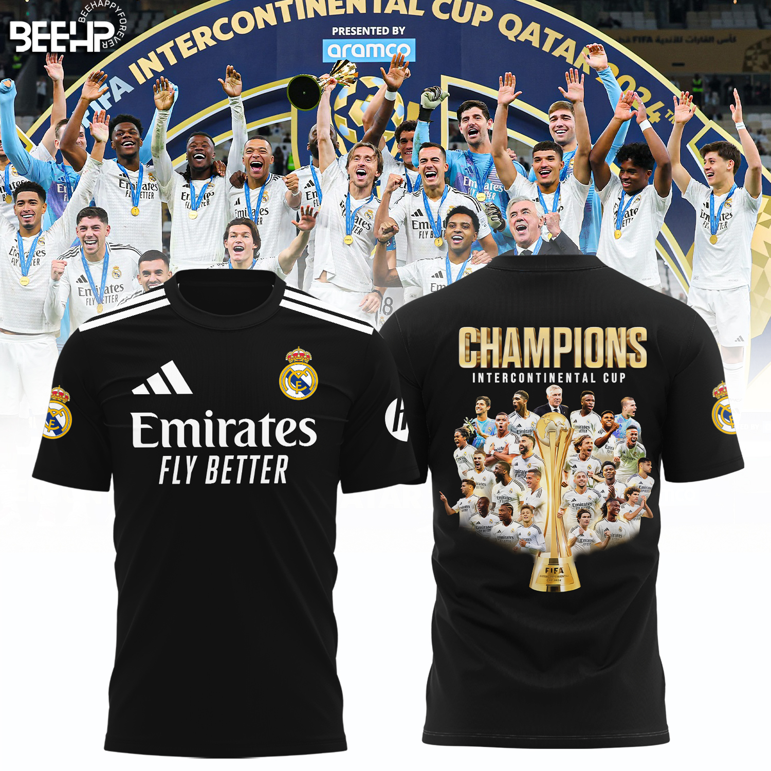 Real Madrid 9x FIFA Intercontinental Cup Champions Shirt - Famjoys Real Madrid 9x FIFA Intercontinental Cup Champions Shirt - Famjoys