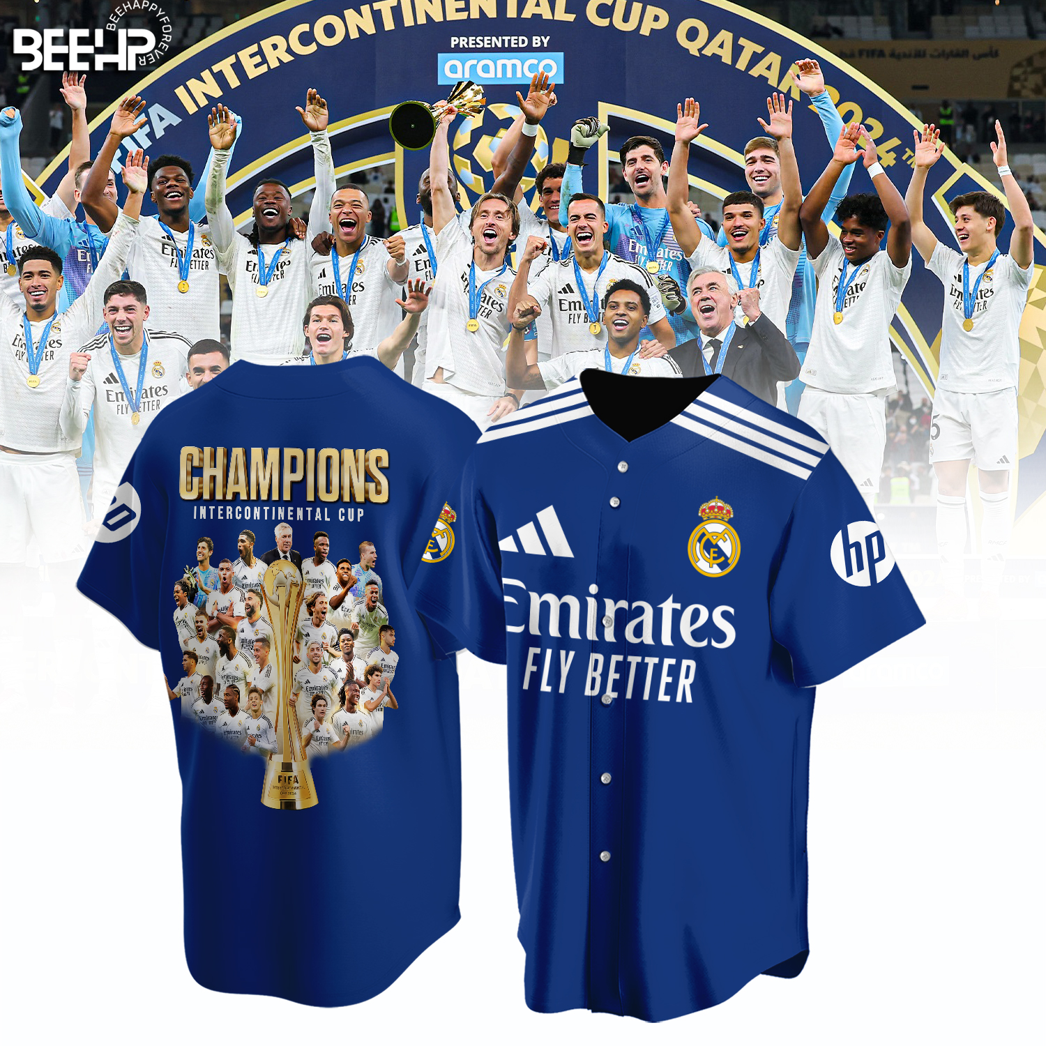 Real Madrid 9x FIFA Intercontinental Cup Champions Shirt - Famjoys Real Madrid 9x FIFA Intercontinental Cup Champions Shirt - Famjoys