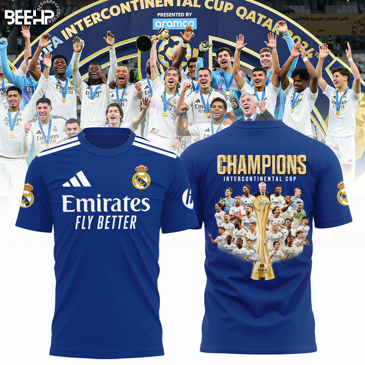 Real Madrid 9x FIFA Intercontinental Cup Champions Shirt - Famjoys Real Madrid 9x FIFA Intercontinental Cup Champions Shirt - Famjoys