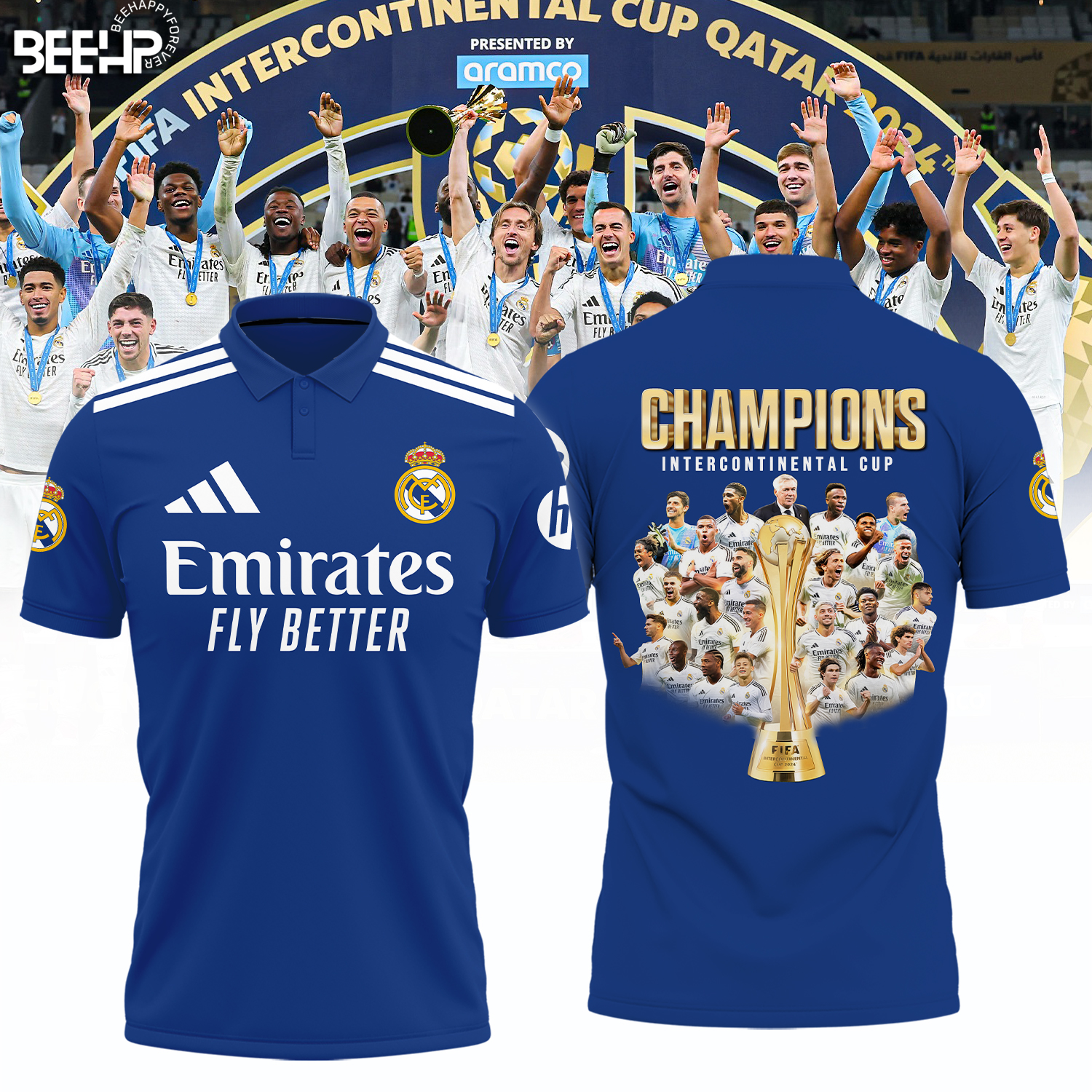 Real Madrid 9x FIFA Intercontinental Cup Champions Shirt - Famjoys Real Madrid 9x FIFA Intercontinental Cup Champions Shirt - Famjoys