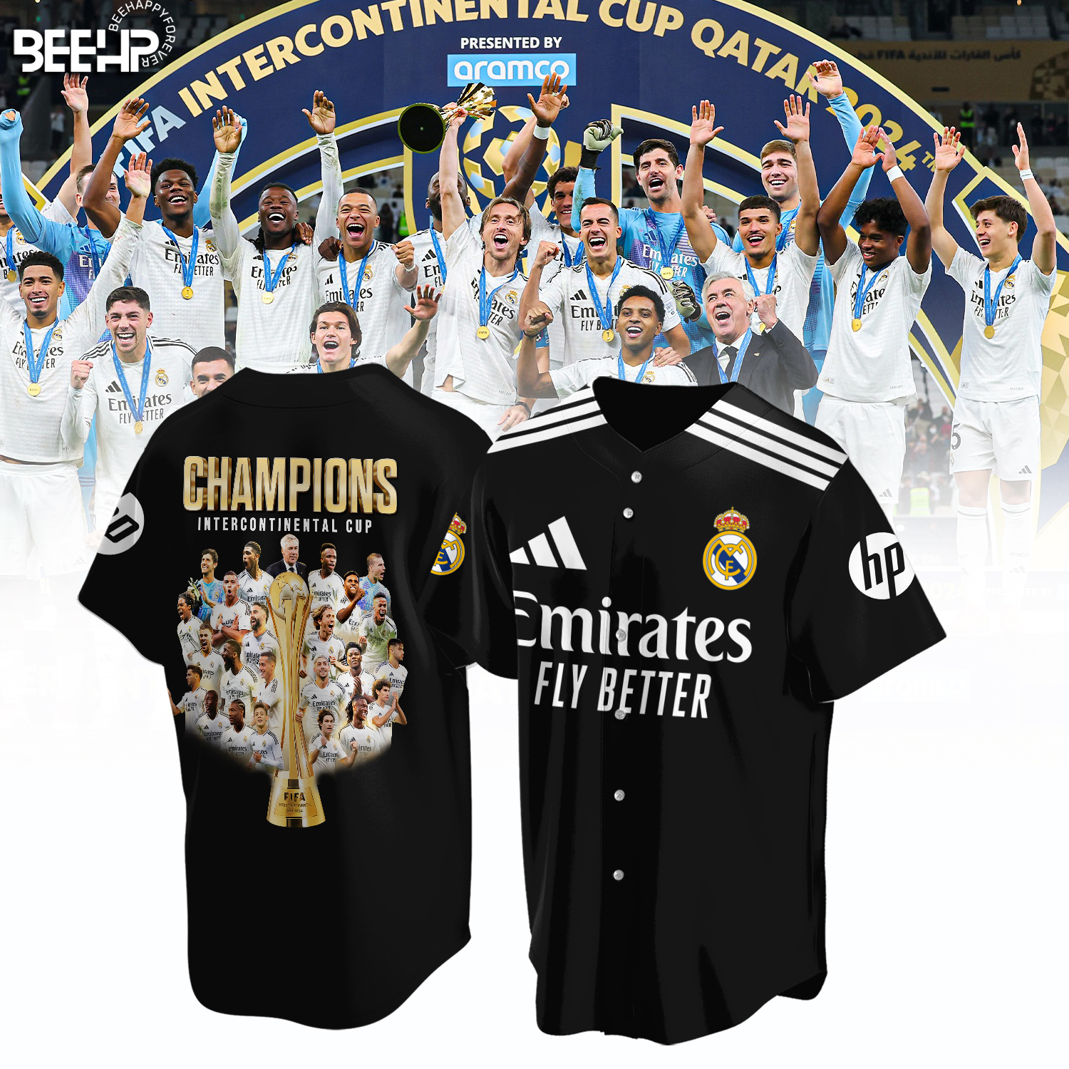Real Madrid 9x FIFA Intercontinental Cup Champions Shirt - Famjoys Real Madrid 9x FIFA Intercontinental Cup Champions Shirt - Famjoys