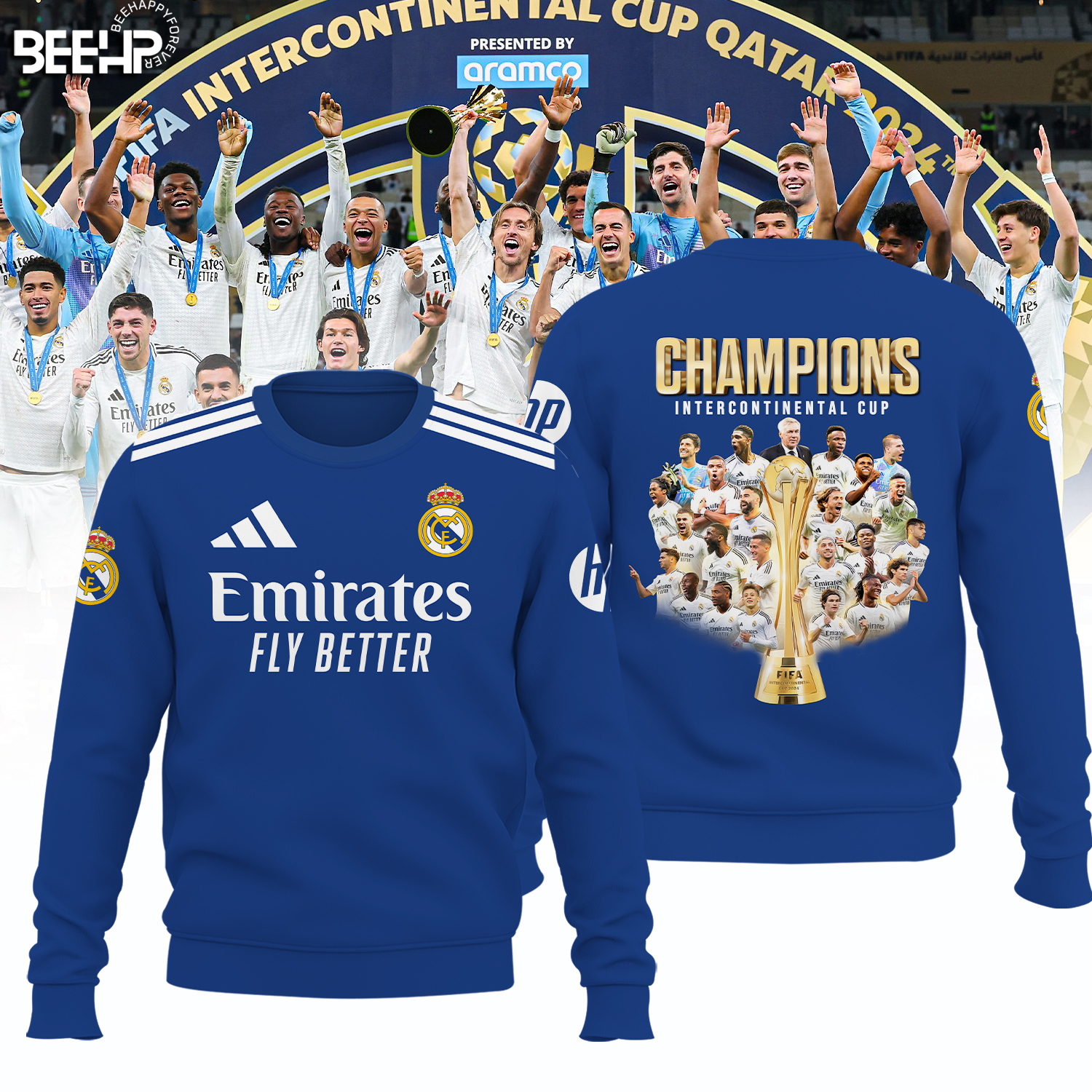 Real Madrid 9x FIFA Intercontinental Cup Champions Shirt - Famjoys Real Madrid 9x FIFA Intercontinental Cup Champions Shirt - Famjoys