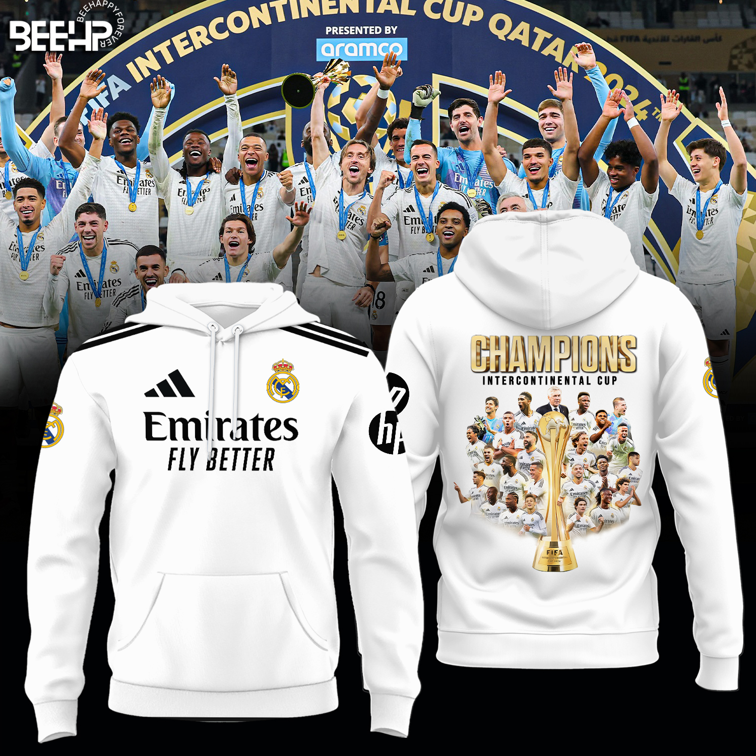 Real Madrid 9x FIFA Intercontinental Cup Champions Shirt - Famjoys Real Madrid 9x FIFA Intercontinental Cup Champions Shirt - Famjoys