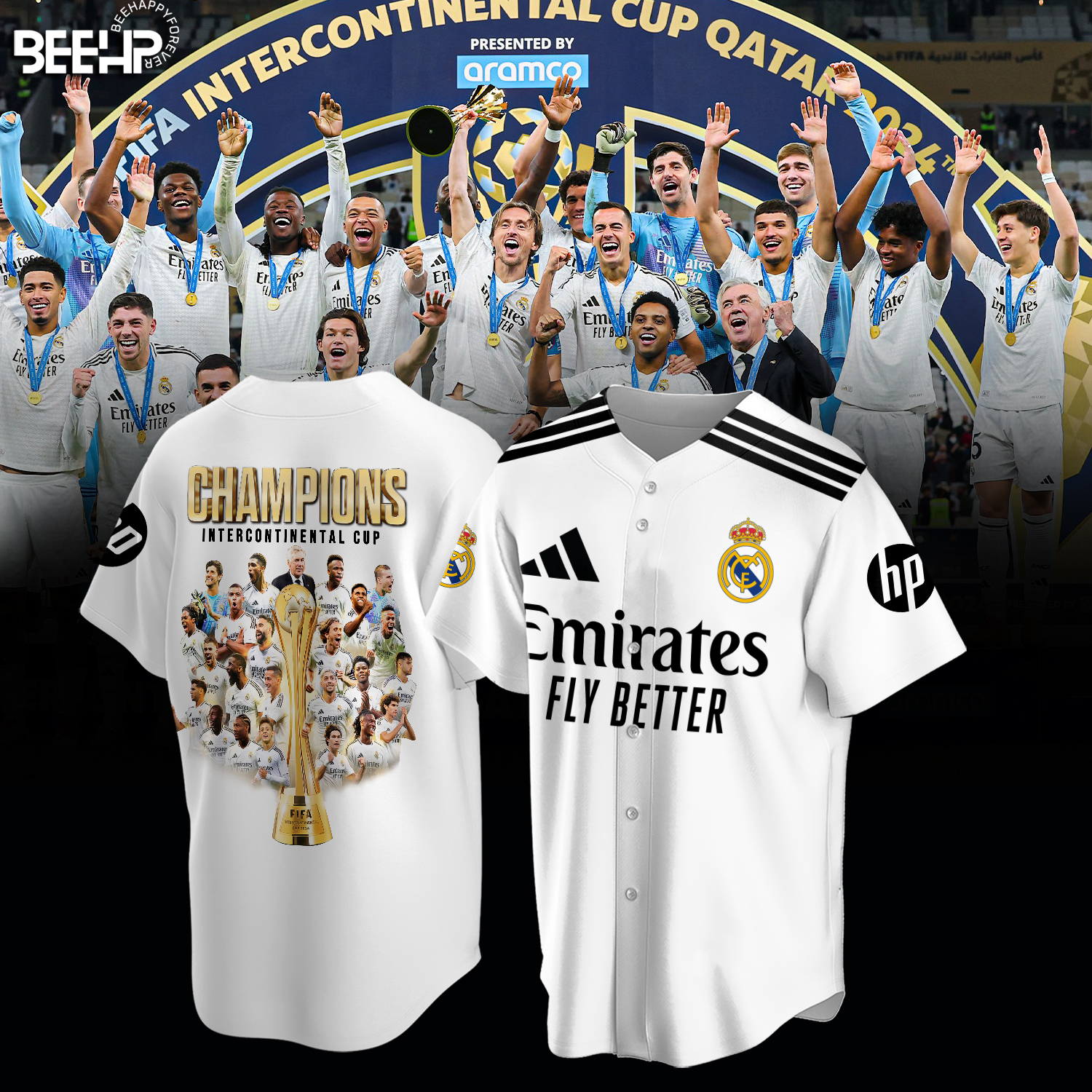 Real Madrid 9x FIFA Intercontinental Cup Champions Shirt - Famjoys Real Madrid 9x FIFA Intercontinental Cup Champions Shirt - Famjoys