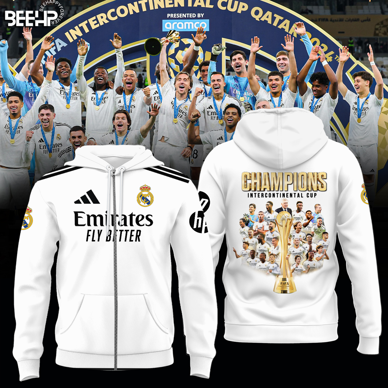 Real Madrid 9x FIFA Intercontinental Cup Champions Shirt - Famjoys Real Madrid 9x FIFA Intercontinental Cup Champions Shirt - Famjoys