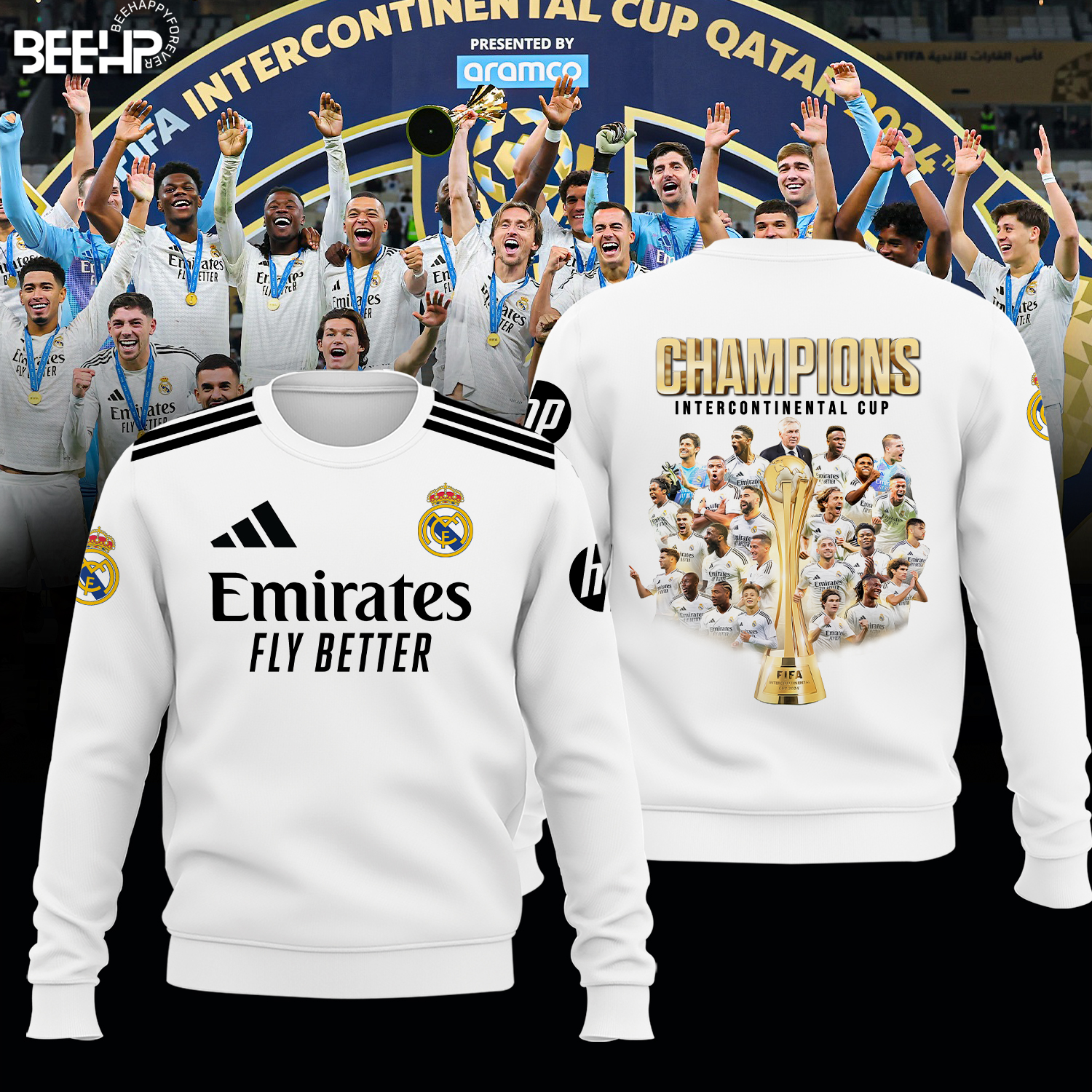 Real Madrid 9x FIFA Intercontinental Cup Champions Shirt - Famjoys Real Madrid 9x FIFA Intercontinental Cup Champions Shirt - Famjoys