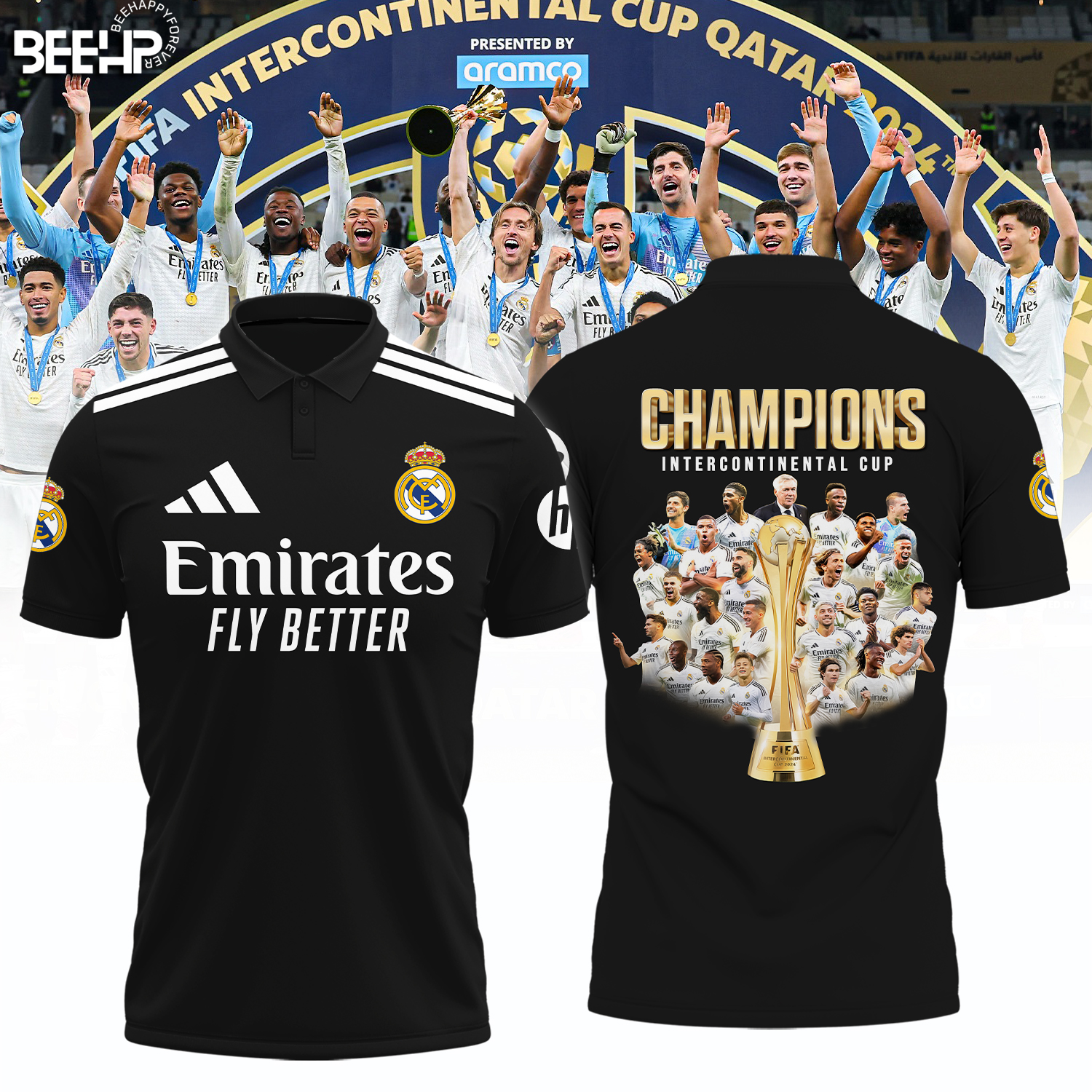 Real Madrid 9x FIFA Intercontinental Cup Champions Shirt - Famjoys Real Madrid 9x FIFA Intercontinental Cup Champions Shirt - Famjoys