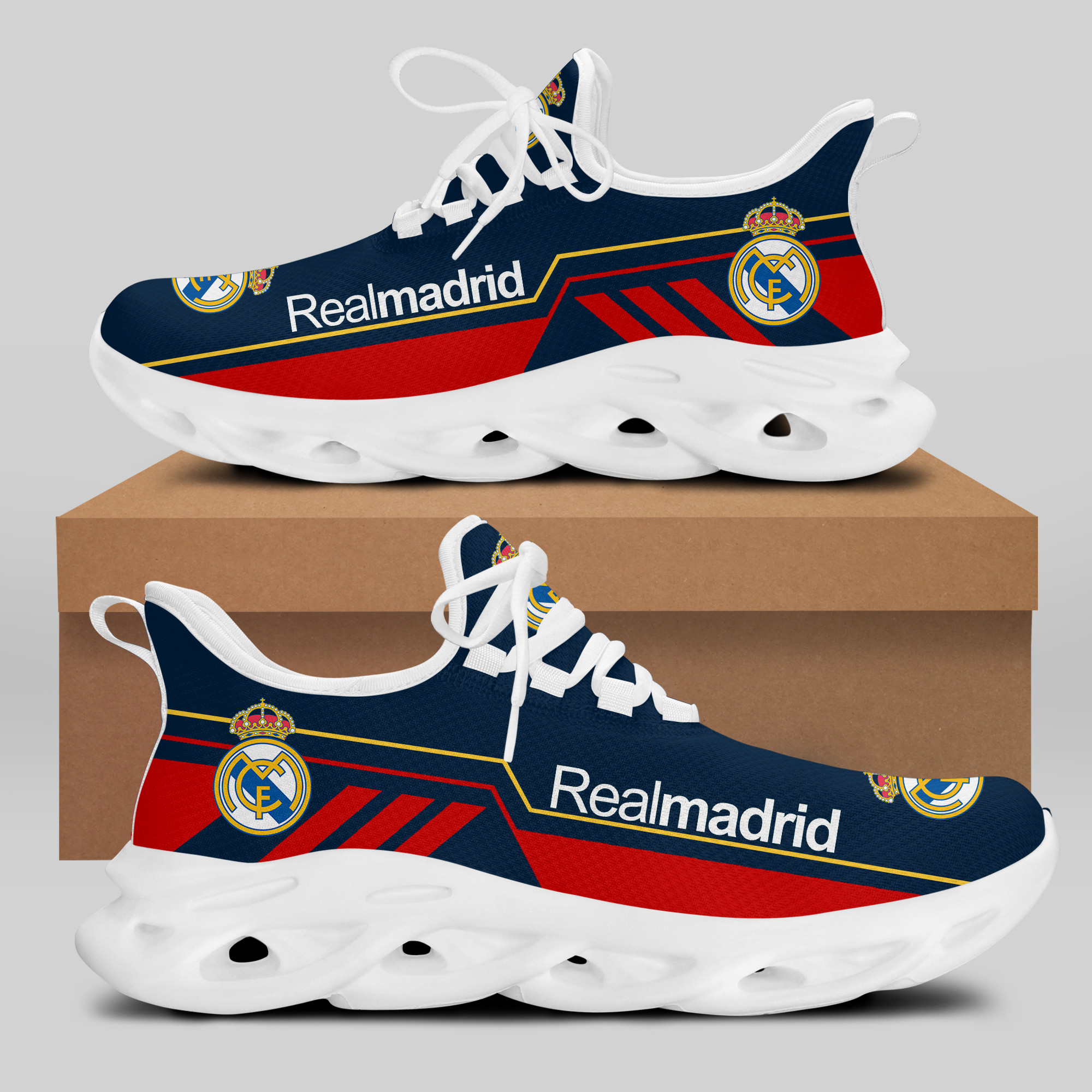 Real Madrid Sneakers Running Shoes Ver 10 - Famjoys Real Madrid Sneakers Running Shoes Ver 10 - Famjoys