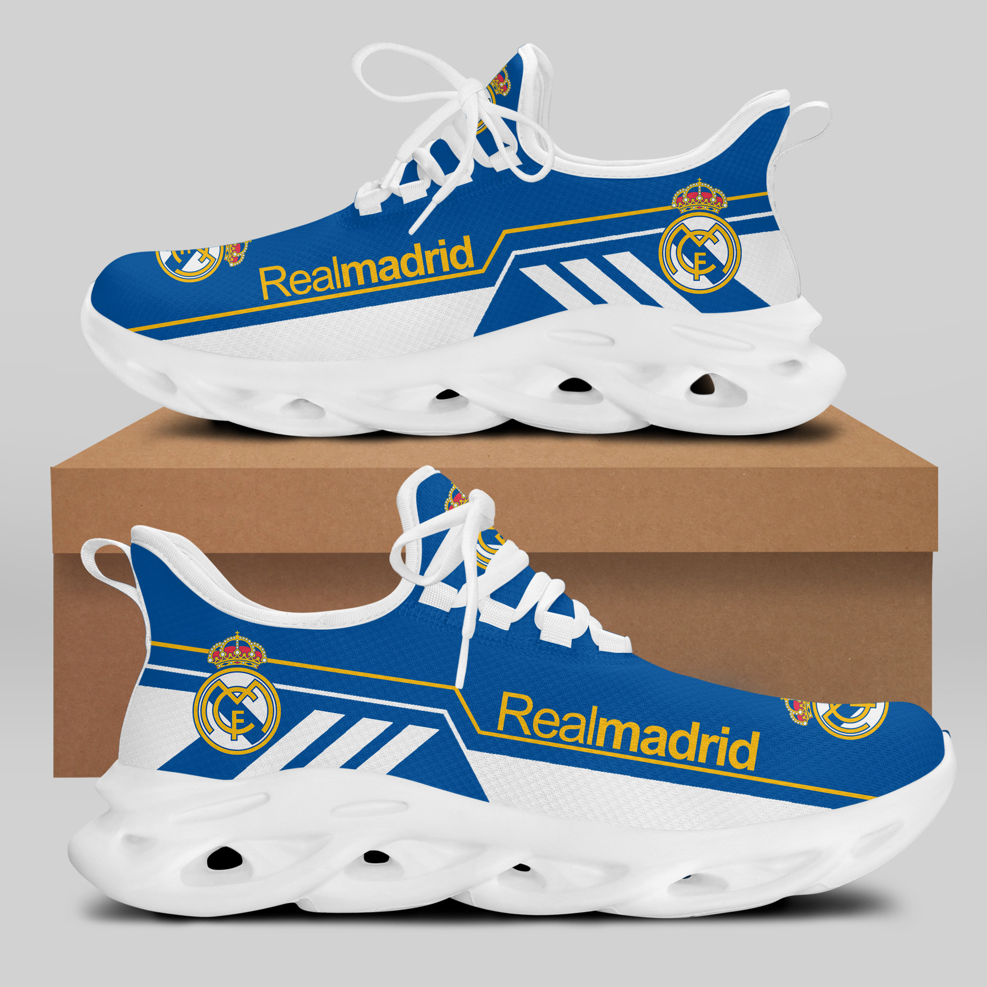 Real Madrid Sneakers Running Shoes Ver 11 - Famjoys Real Madrid Sneakers Running Shoes Ver 11 - Famjoys