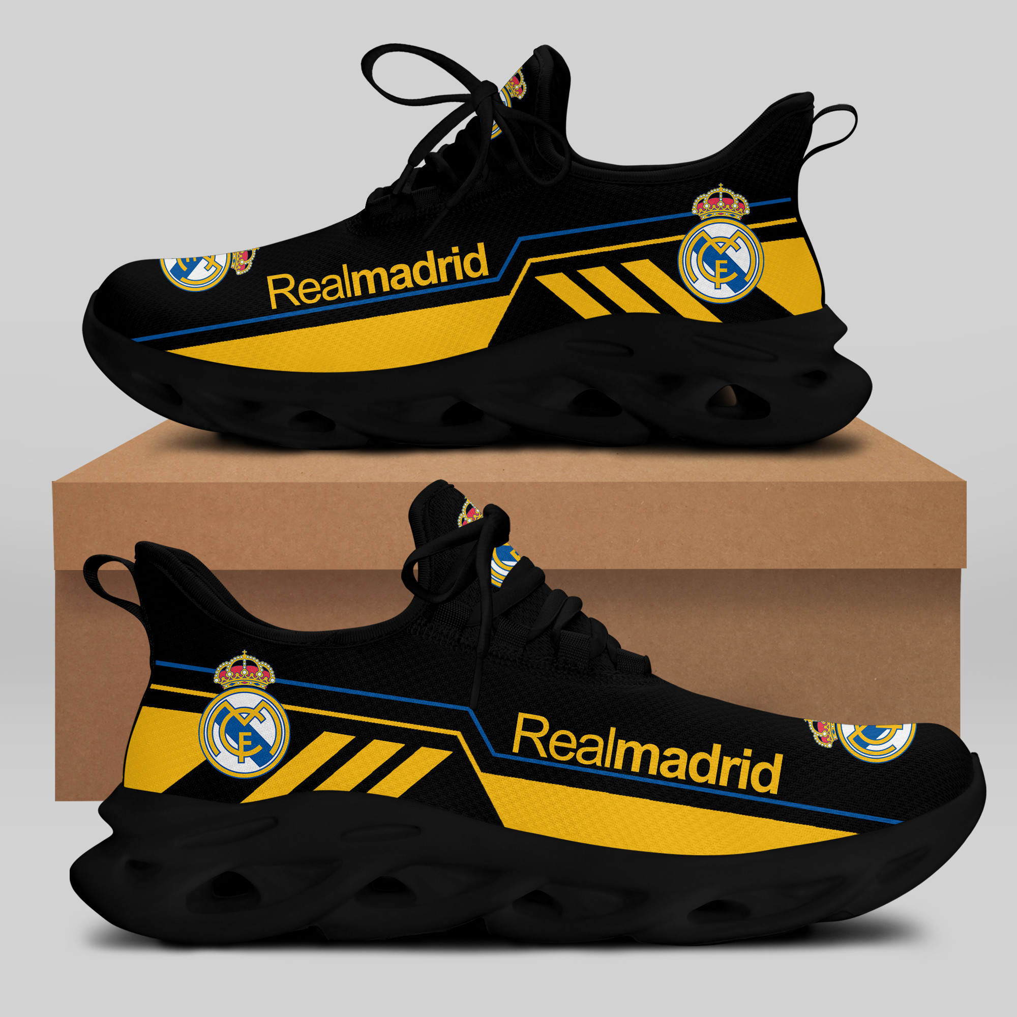 Real Madrid Sneakers Running Shoes Ver 13 - Famjoys Real Madrid Sneakers Running Shoes Ver 13 - Famjoys