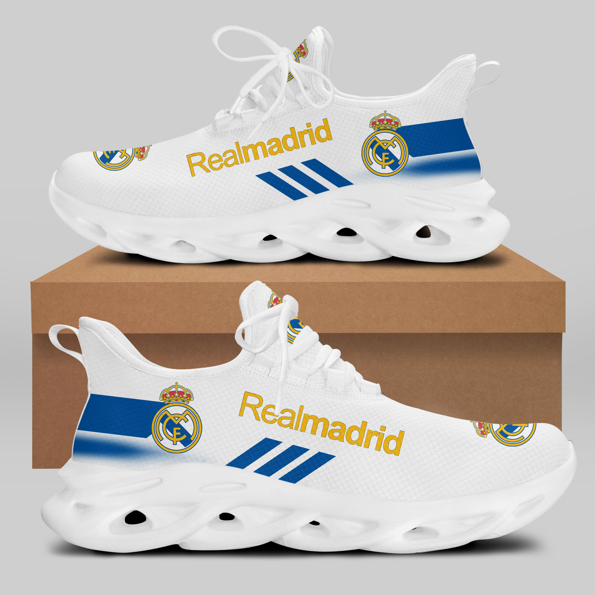 Real Madrid Sneakers Running Shoes Ver 15 - Famjoys Real Madrid Sneakers Running Shoes Ver 15 - Famjoys