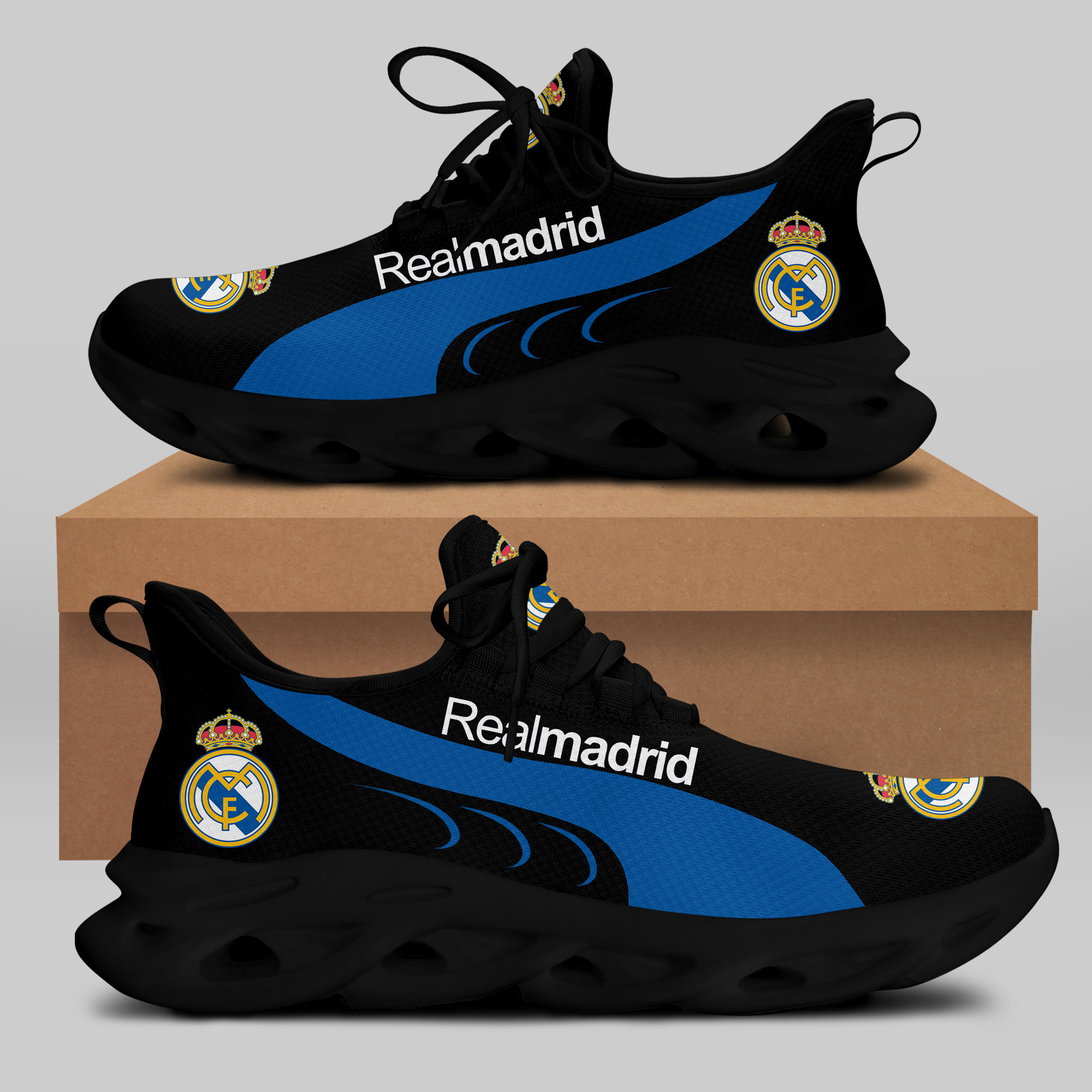 Real Madrid Sneakers Running Shoes Ver 19 - Famjoys Real Madrid Sneakers Running Shoes Ver 19 - Famjoys