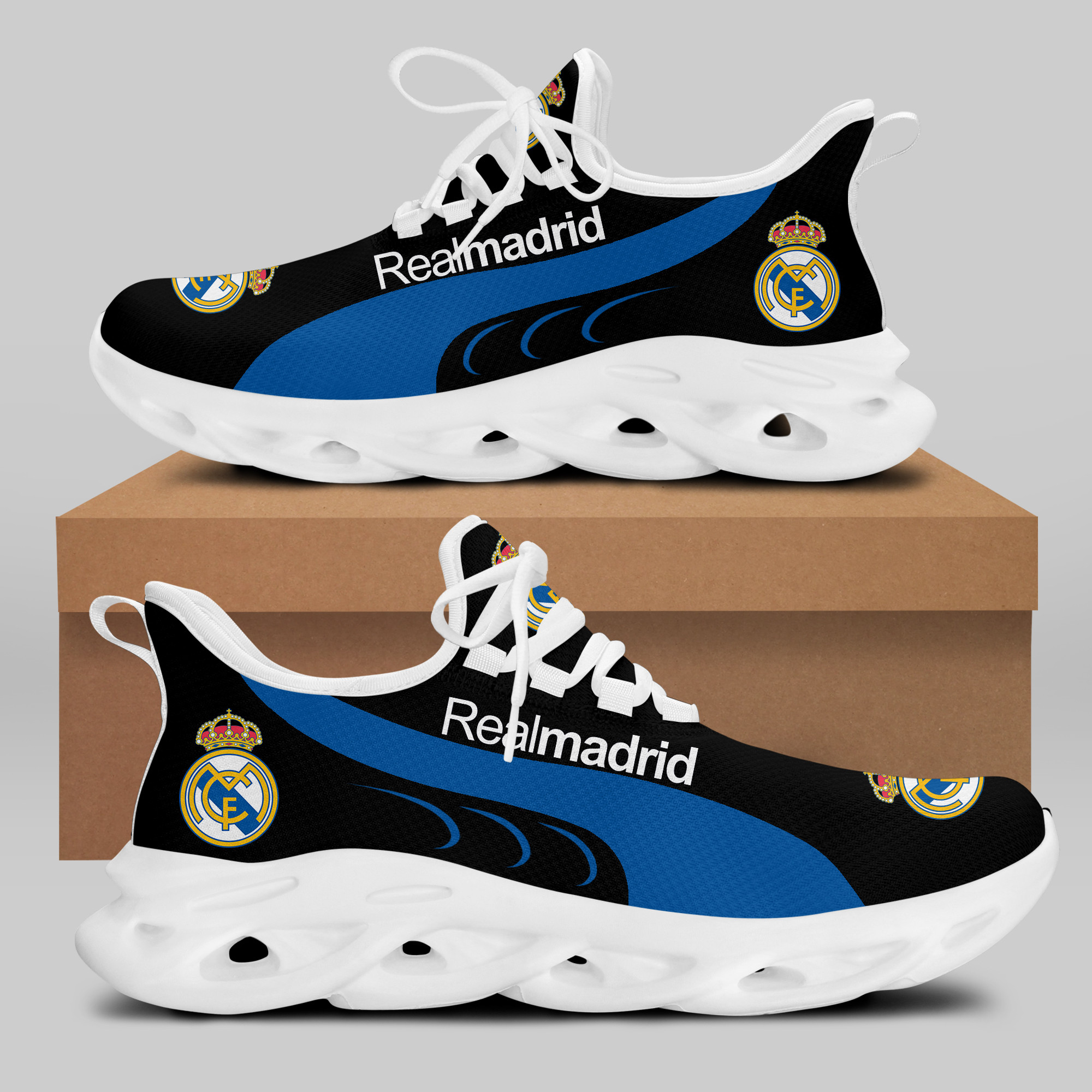 Real Madrid Sneakers Running Shoes Ver 19 - Famjoys Real Madrid Sneakers Running Shoes Ver 19 - Famjoys