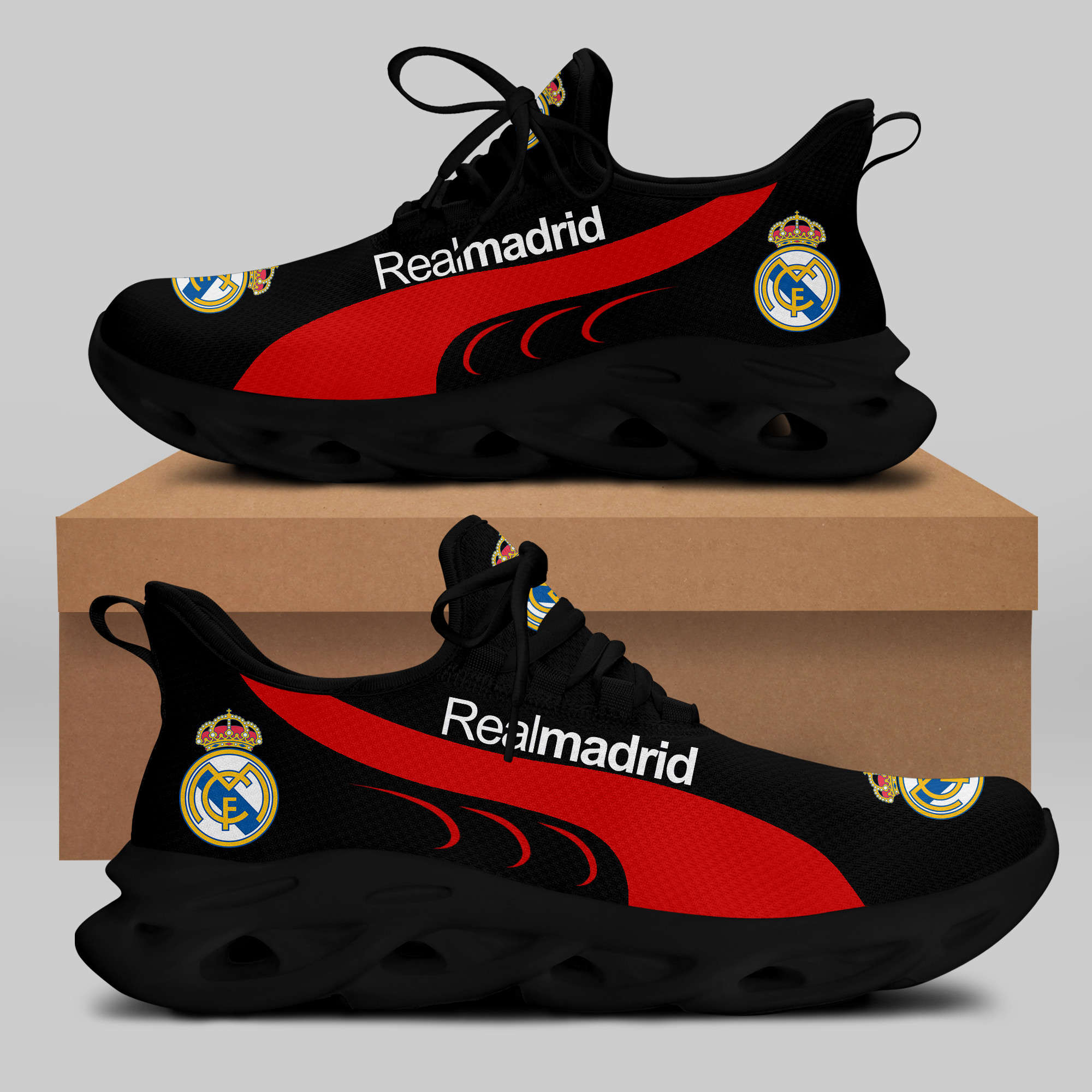 Real Madrid Sneakers Running Shoes Ver 3 - Famjoys Real Madrid Sneakers Running Shoes Ver 3 - Famjoys