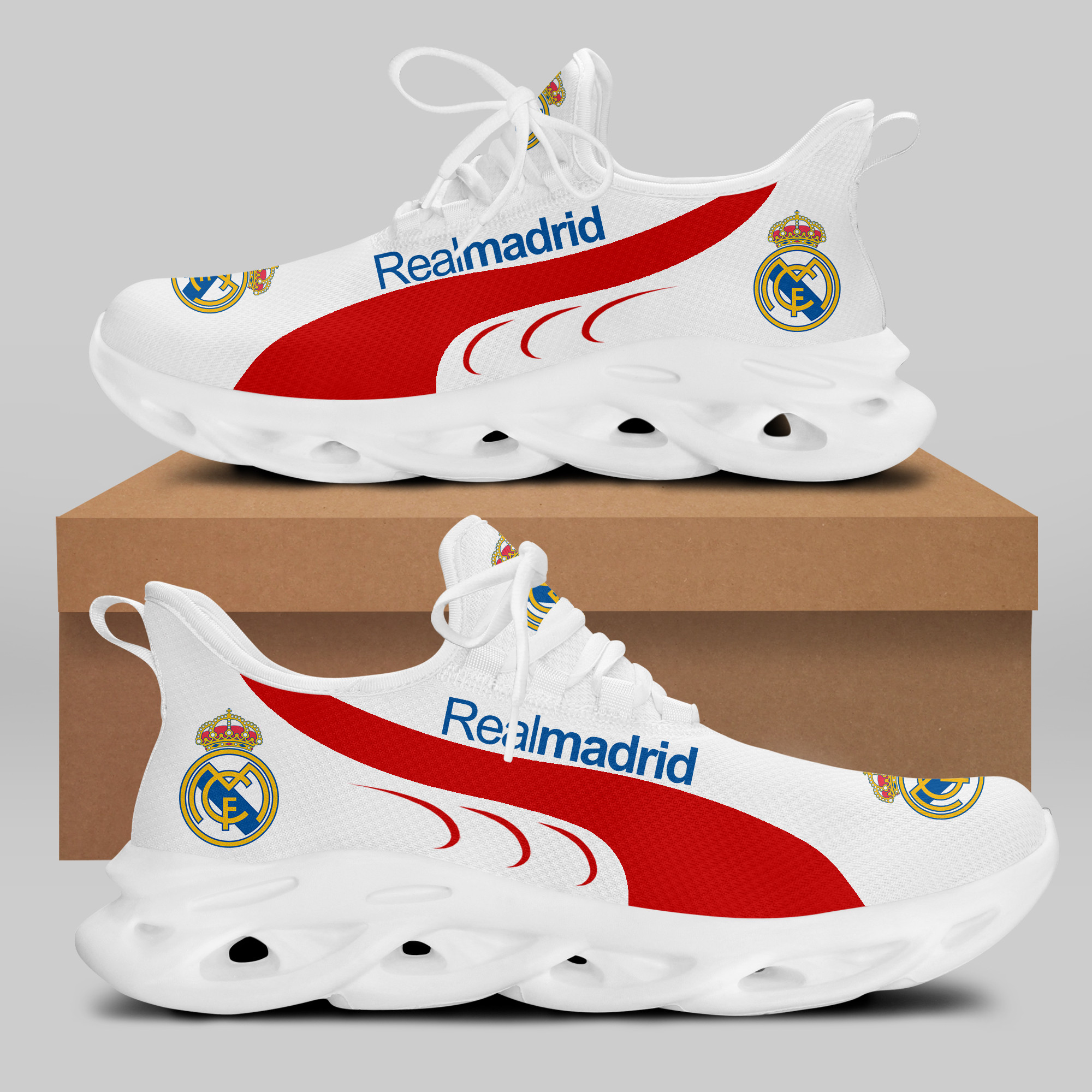 Real Madrid Sneakers Running Shoes Ver 6 - Famjoys Real Madrid Sneakers Running Shoes Ver 6 - Famjoys
