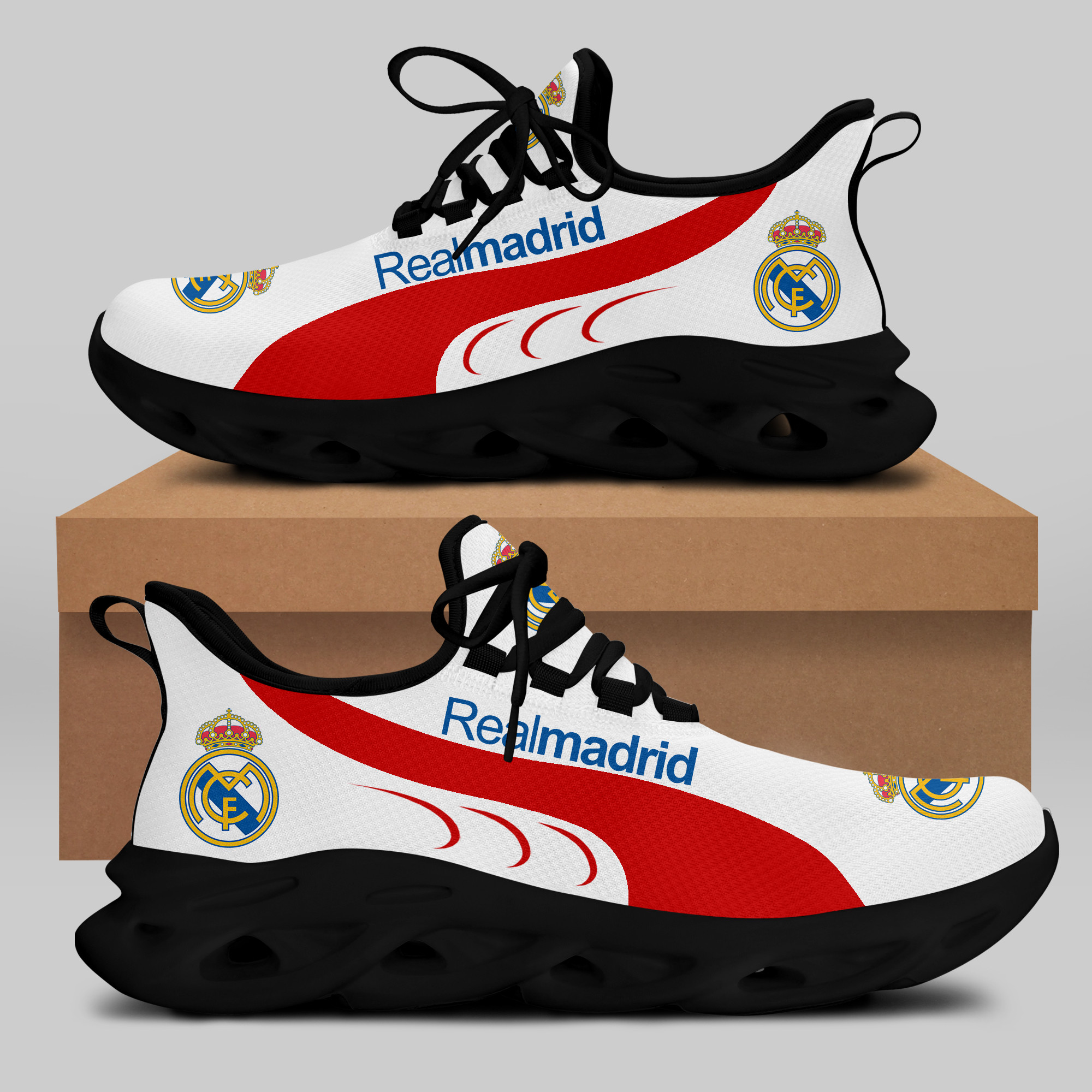 Real Madrid Sneakers Running Shoes Ver 6 - Famjoys Real Madrid Sneakers Running Shoes Ver 6 - Famjoys