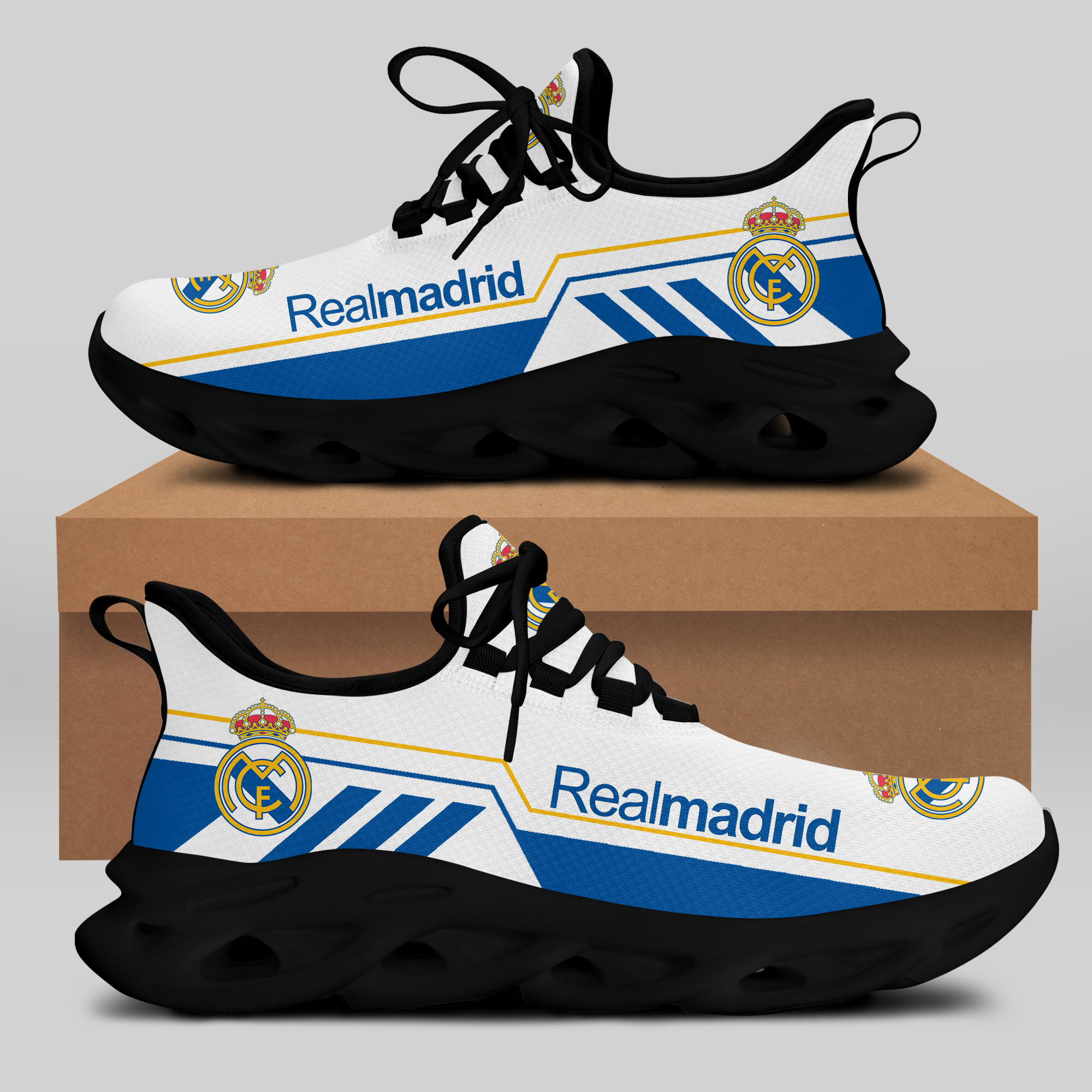 Real Madrid Sneakers Running Shoes Ver 7 - Famjoys Real Madrid Sneakers Running Shoes Ver 7 - Famjoys