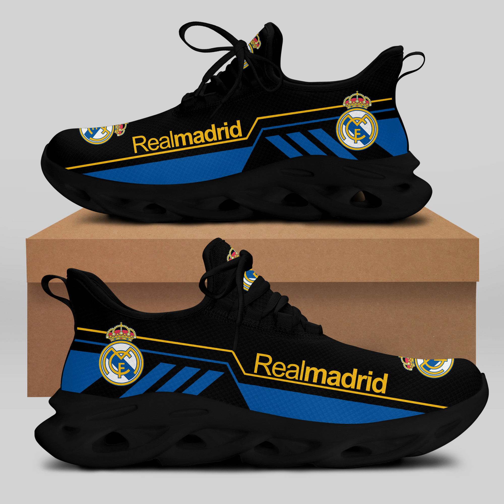 Real Madrid Sneakers Running Shoes Ver 8 - Famjoys Real Madrid Sneakers Running Shoes Ver 8 - Famjoys