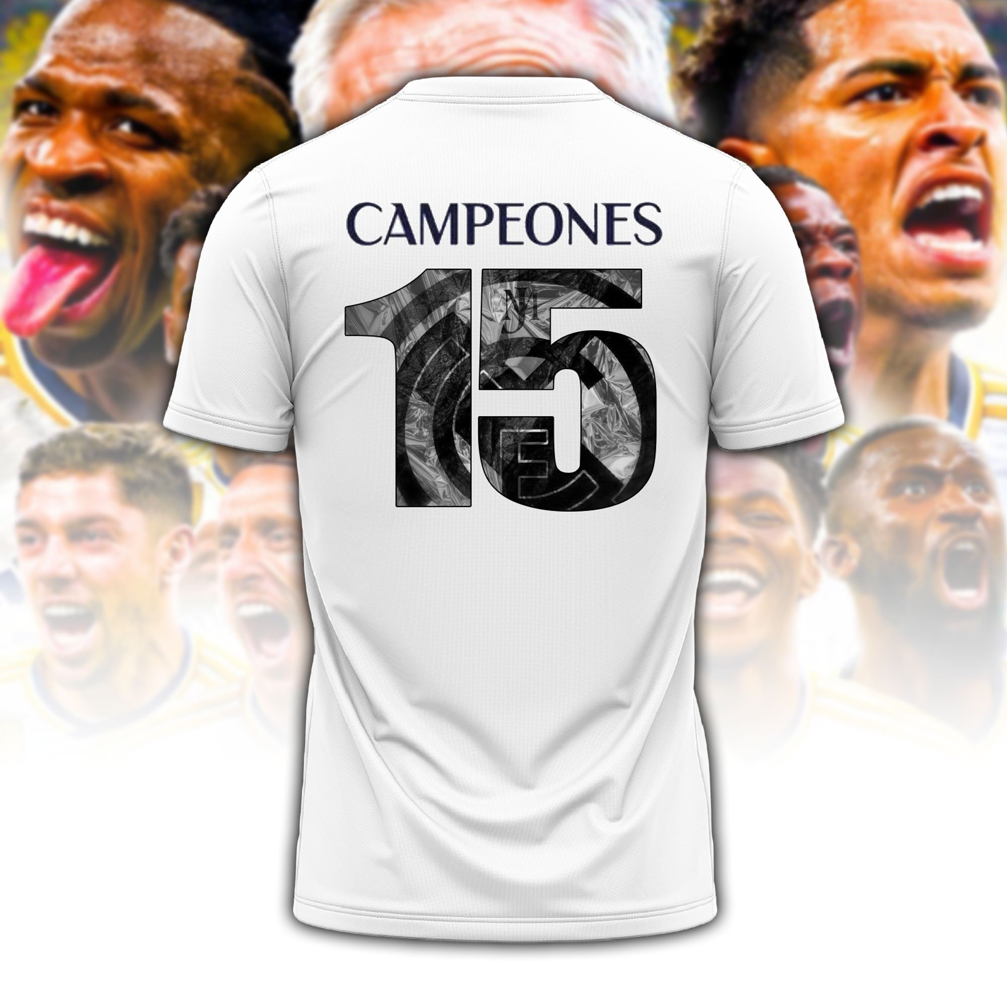 Real Madrid Tshirt For The 15th C1 Cup - Famjoys Real Madrid Tshirt For The 15th C1 Cup - Famjoys