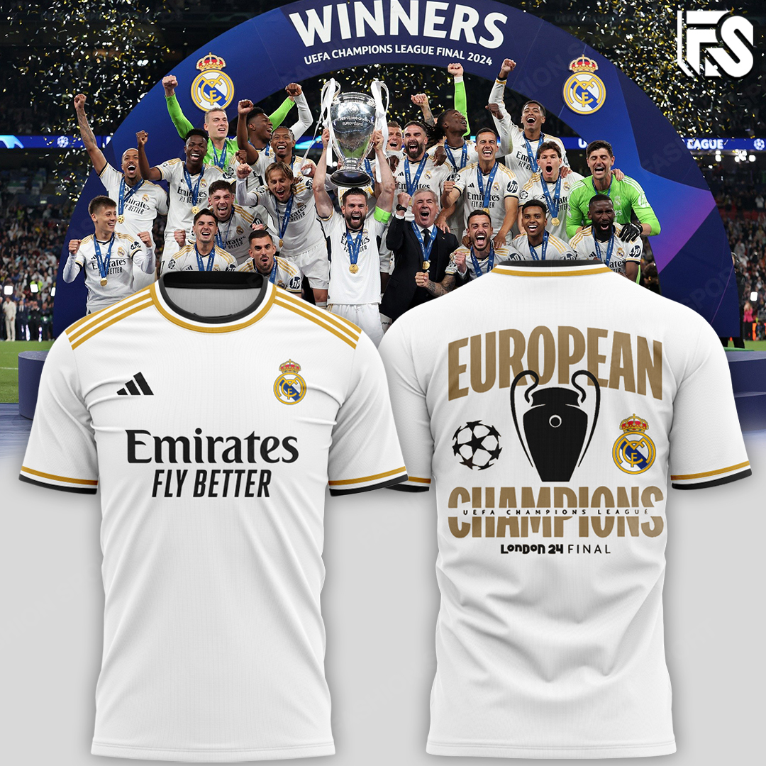 Real Madrid UCL Champions 15 T-Shirt - Famjoys Real Madrid UCL Champions 15 T-Shirt - Famjoys