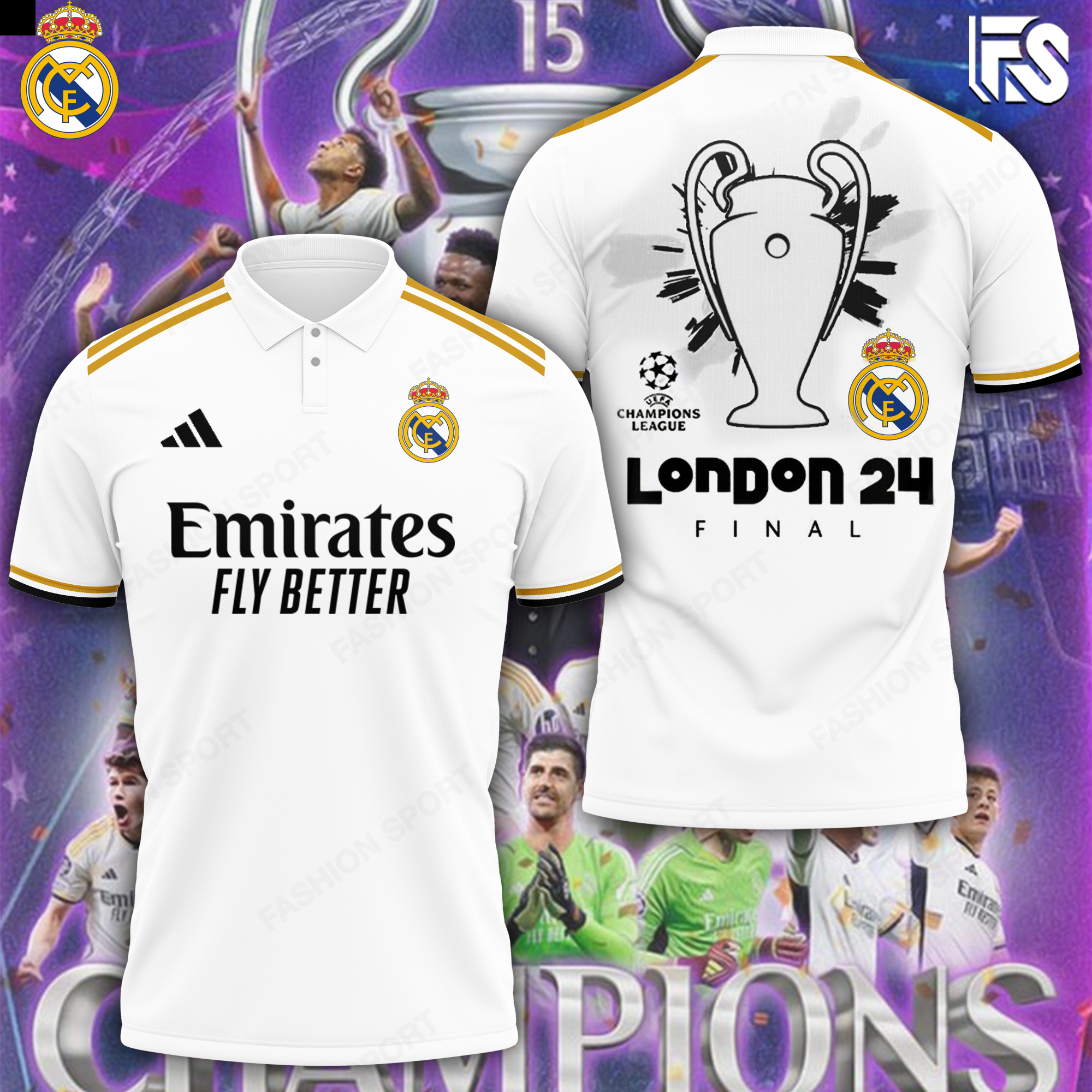 Real Madrid UCL Champions 15 T-Shirt - Famjoys Real Madrid UCL Champions 15 T-Shirt - Famjoys