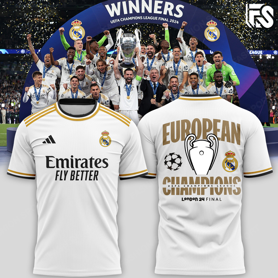 Real Madrid UCL Champions 15 T-Shirt - Famjoys Real Madrid UCL Champions 15 T-Shirt - Famjoys
