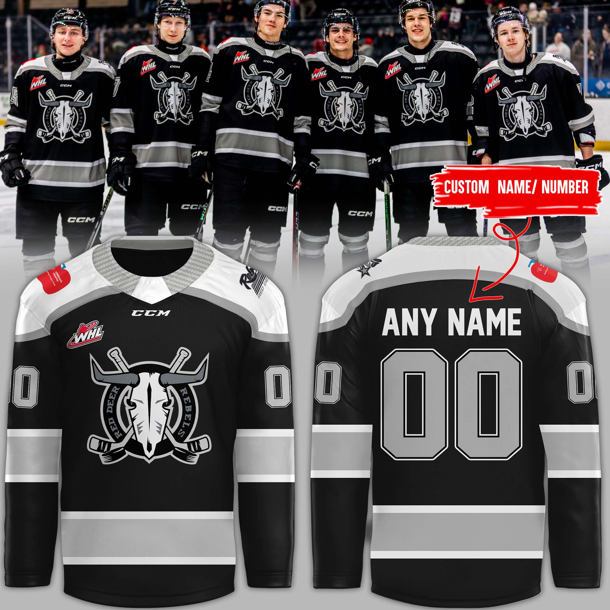 Red Deer Rebels 2025 New Jersey - Famjoys Red Deer Rebels 2025 New Jersey - Famjoys