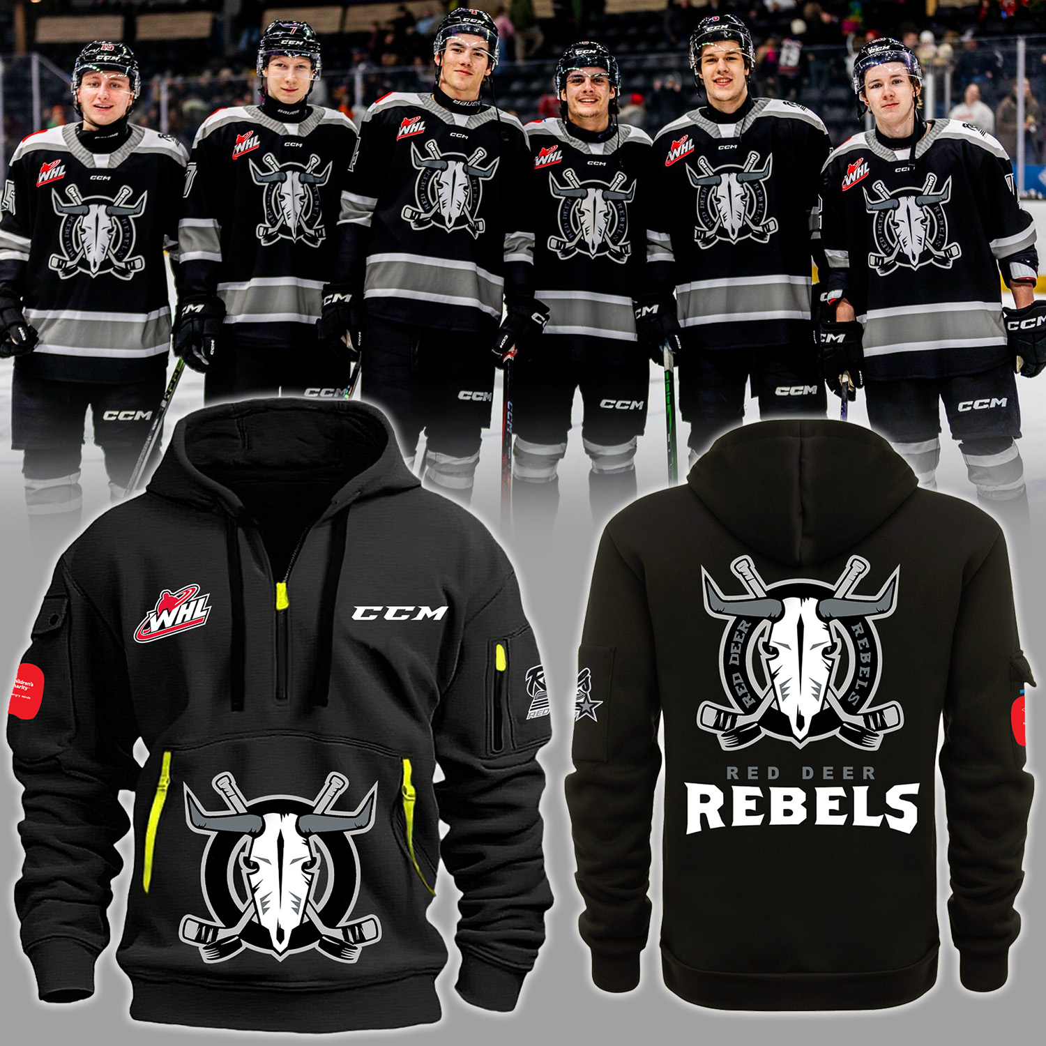 Red Deer Rebels Heavy Hoodie 2025 - Famjoys Red Deer Rebels Heavy Hoodie 2025 - Famjoys