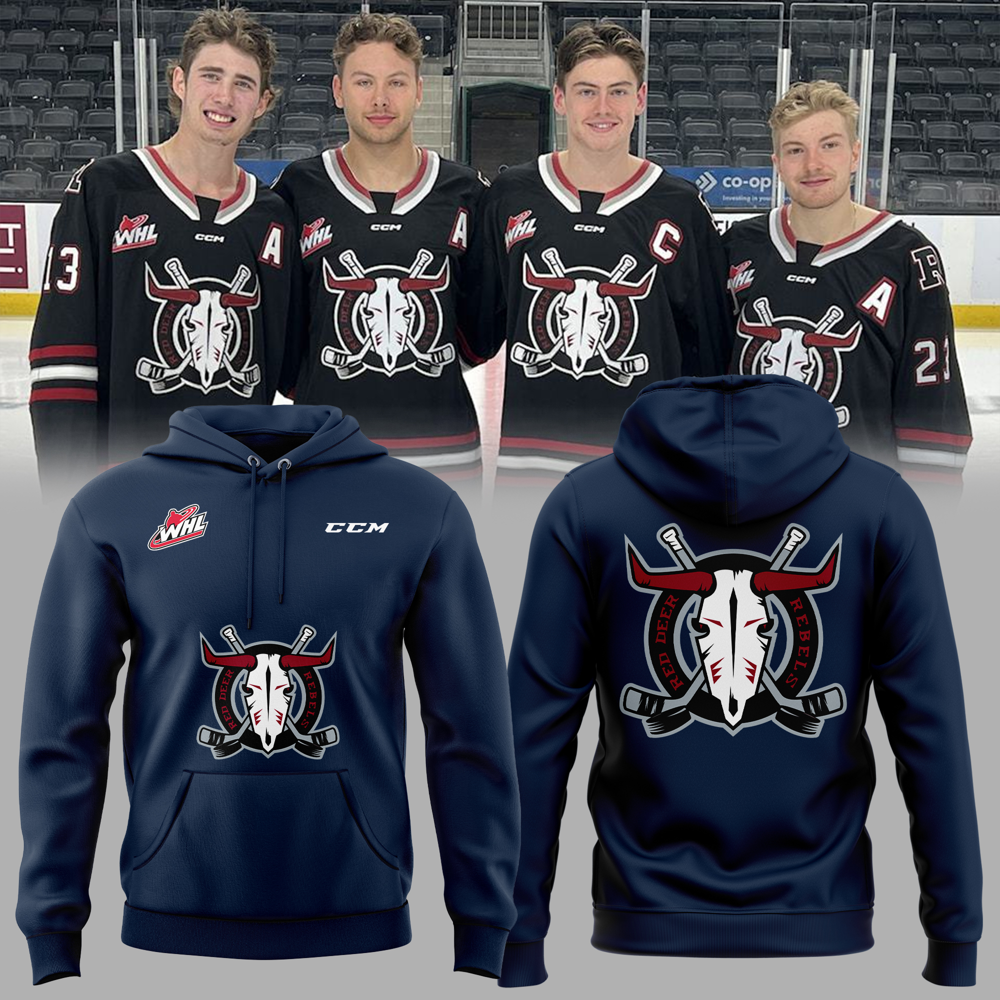 Red Deer Rebels Hoodie 2025 - Famjoys Red Deer Rebels Hoodie 2025 - Famjoys