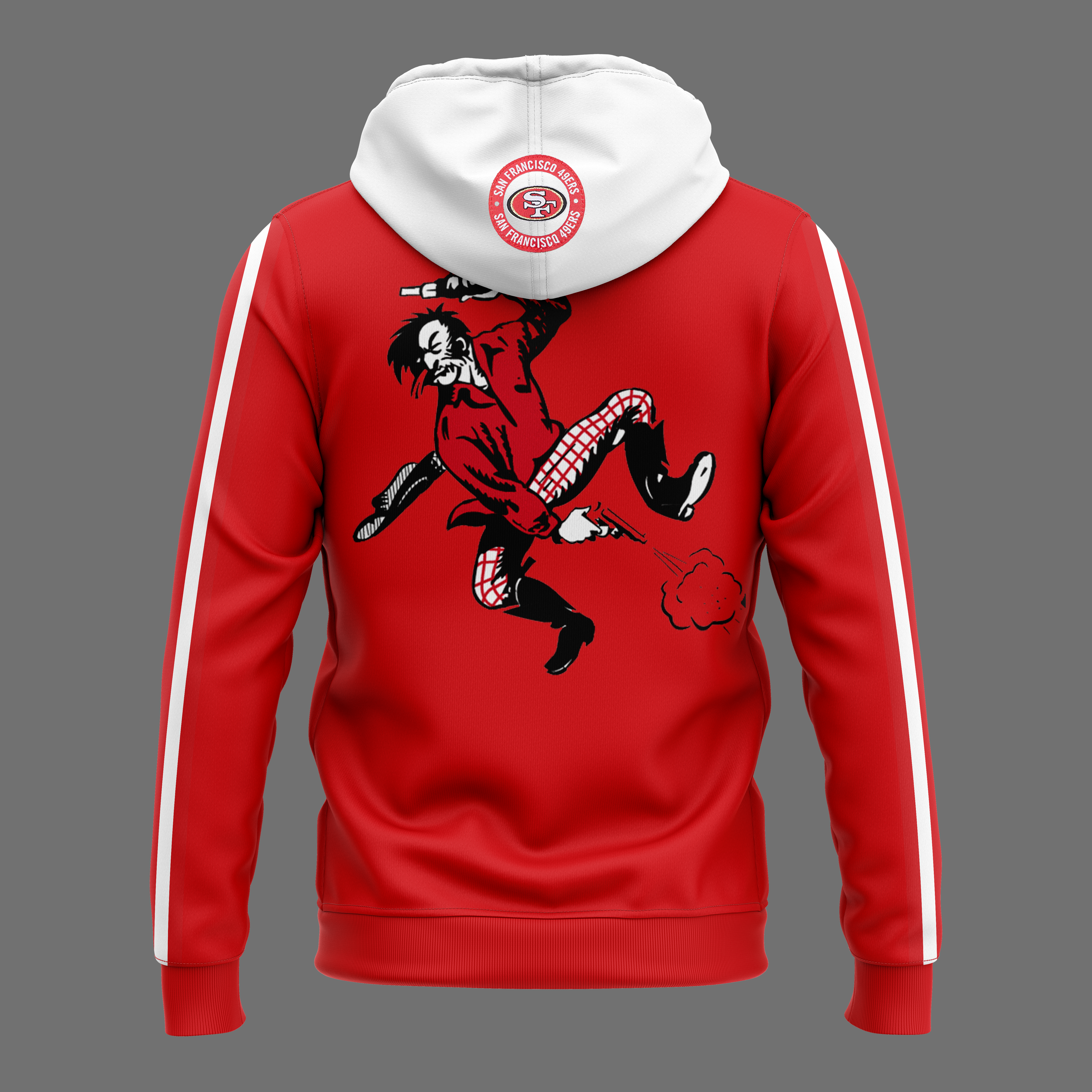 Red San Francisco 49ers Throwback Hoodie - Famjoys Red San Francisco 49ers Throwback Hoodie - Famjoys