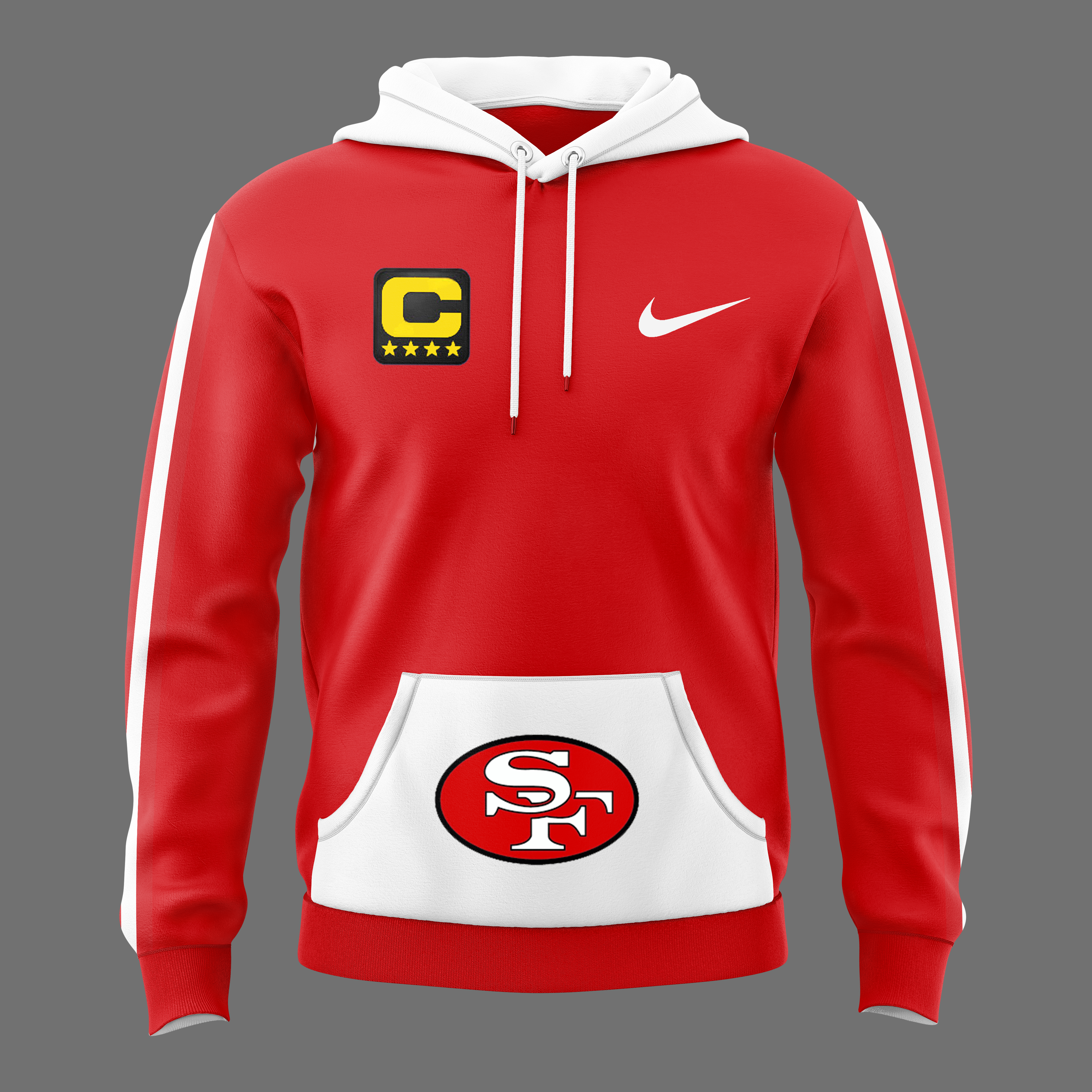Red San Francisco 49ers Throwback Hoodie - Famjoys Red San Francisco 49ers Throwback Hoodie - Famjoys