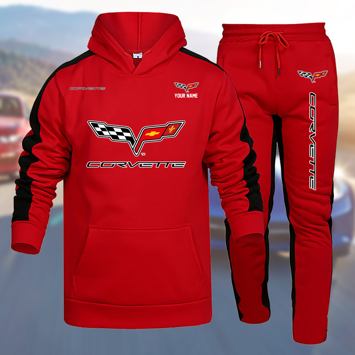 REDLPC2920 Chevrolet Corvette C6 Hoodie Set - Famjoys REDLPC2920 Chevrolet Corvette C6 Hoodie Set - Famjoys