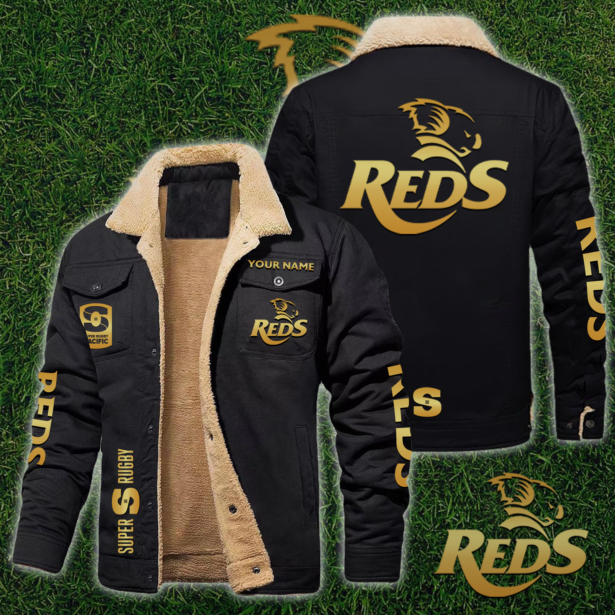 Reds Personalized Fleece Casual Jacket – Edition - Famjoys Reds Personalized Fleece Casual Jacket – Edition - Famjoys