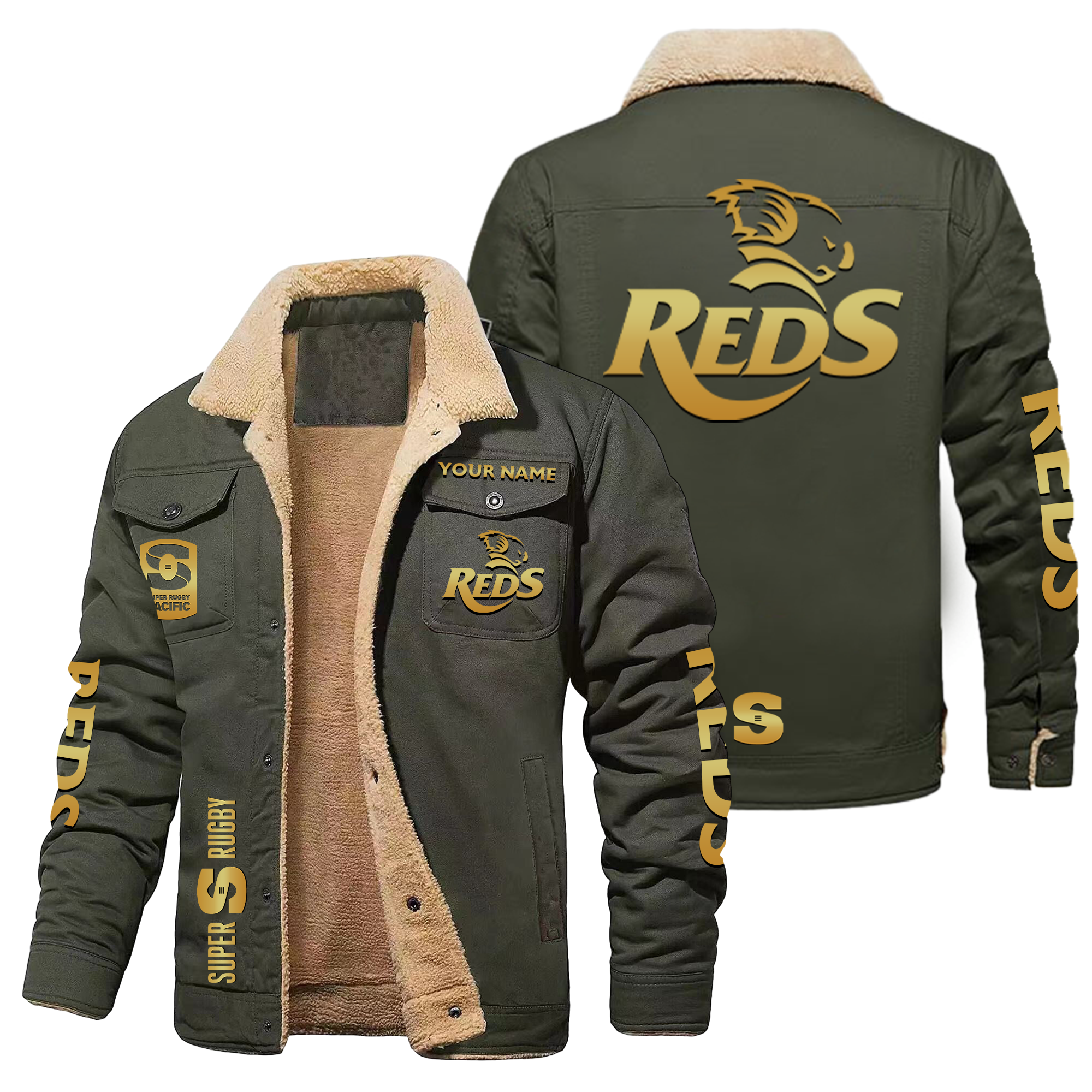 Reds Personalized Fleece Casual Jacket – Edition - Famjoys Reds Personalized Fleece Casual Jacket – Edition - Famjoys