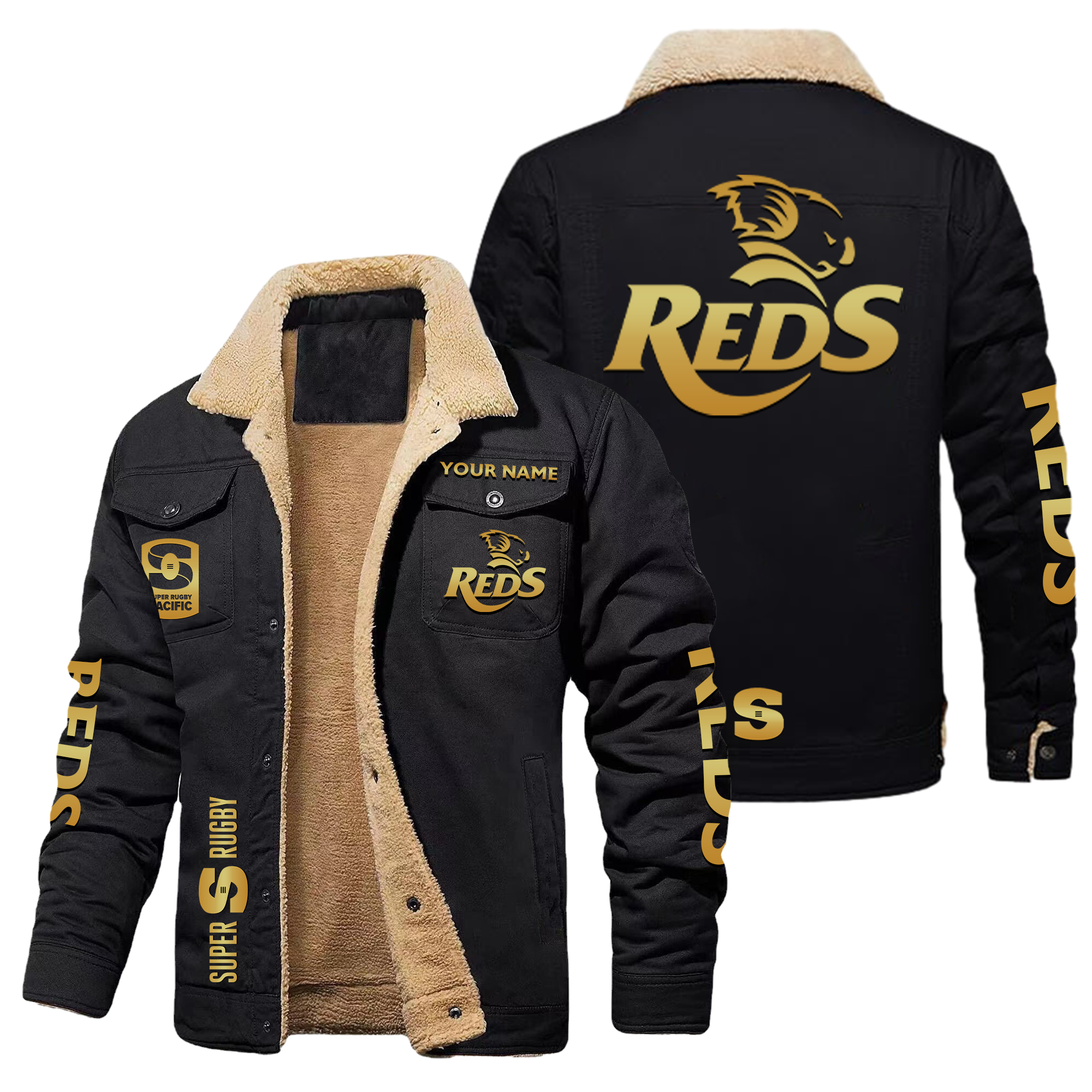 Reds Personalized Fleece Casual Jacket – Edition - Famjoys Reds Personalized Fleece Casual Jacket – Edition - Famjoys